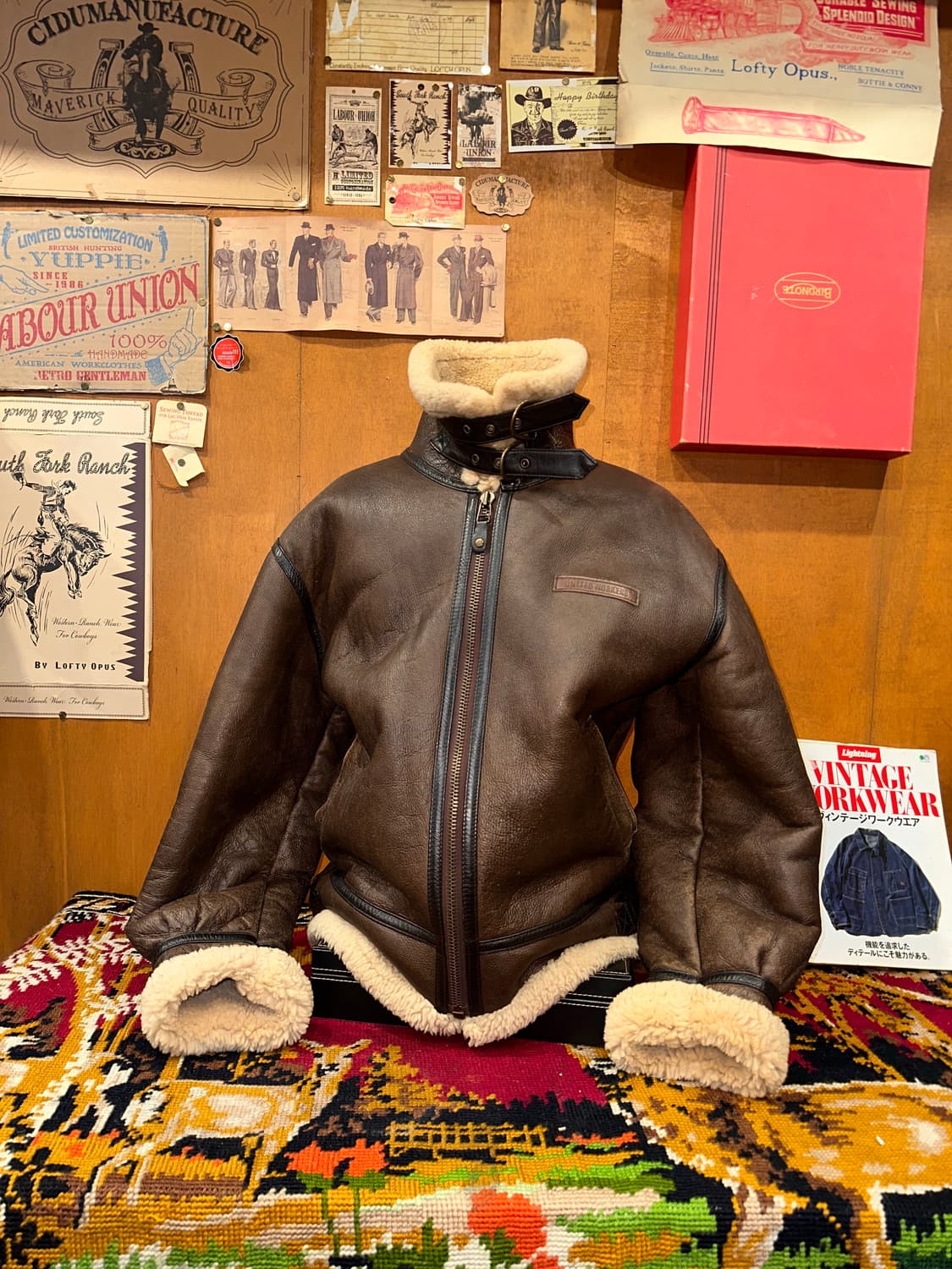 ( XL-2XL ) B3무스탕 밀리터리 워크웨어 아메카지 가죽자켓  상품이미지2