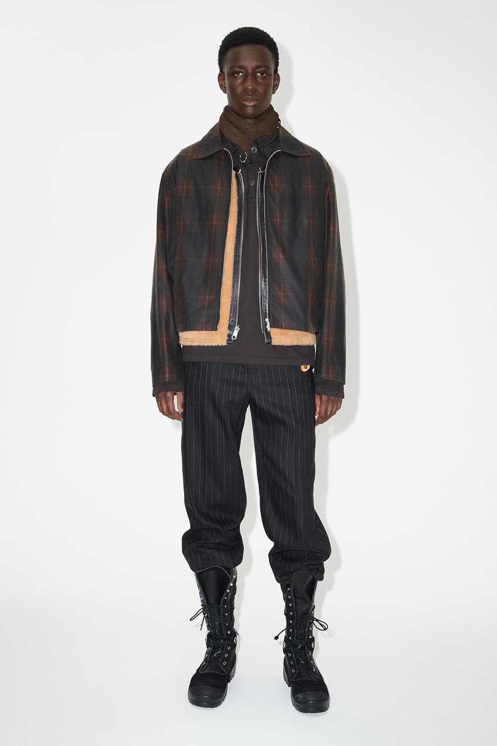 52) 아워레가시 미니 자켓 헌터브라운 타탄 상품이미지2