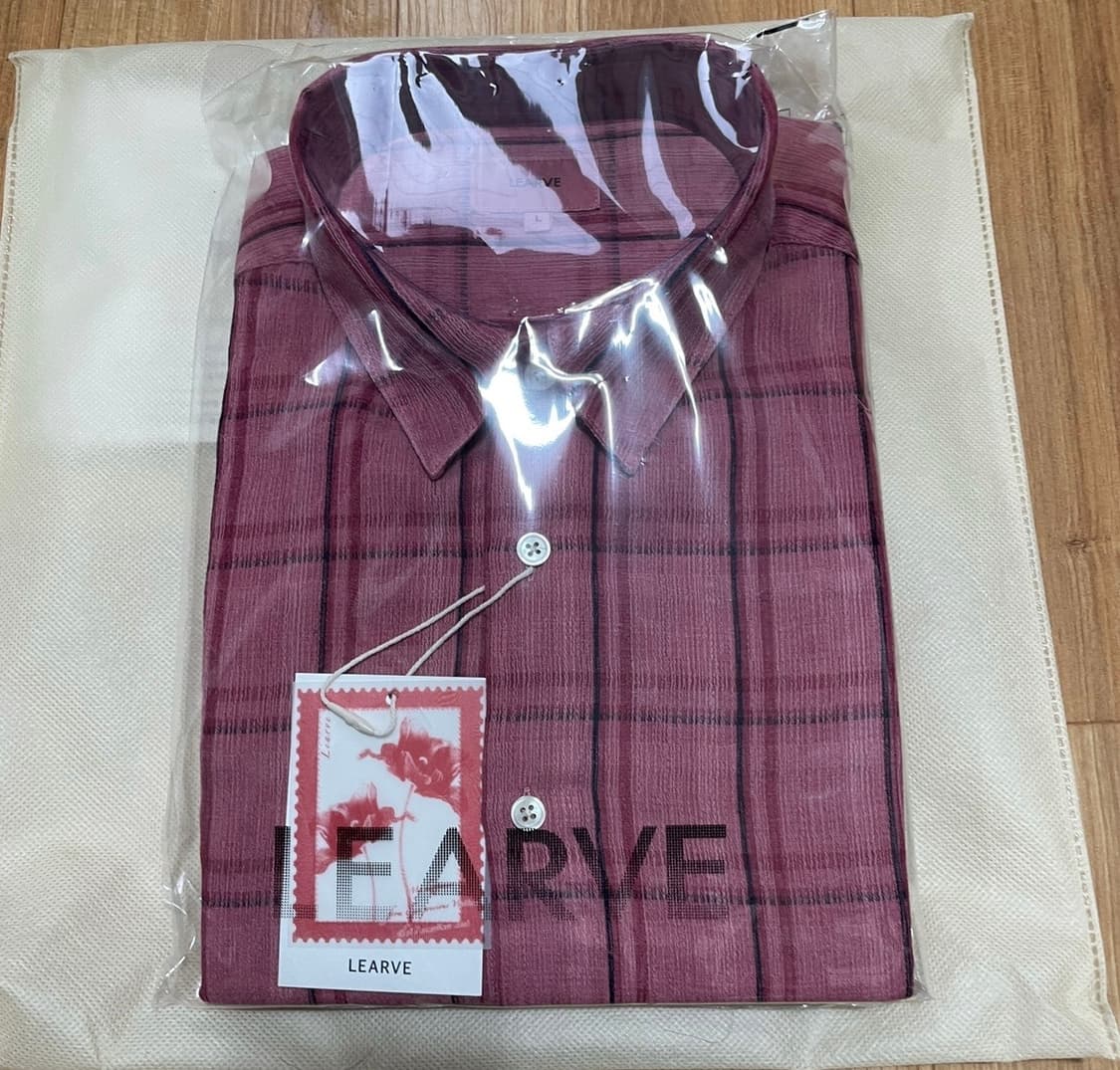 르아브 스트라이프 체크 셔츠 핑크 상품이미지3