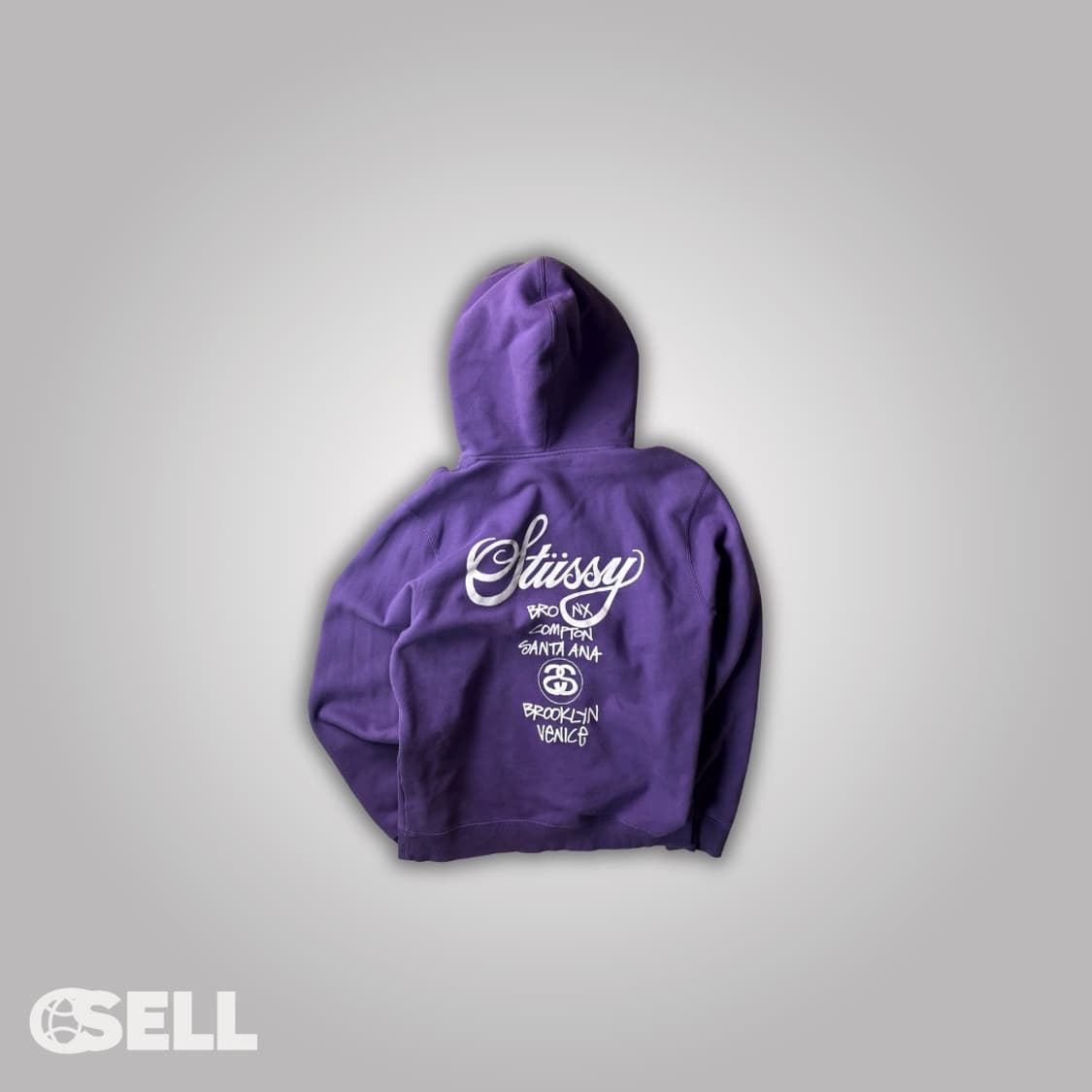 스투시 월드투어 퍼플 후드티 상품이미지1