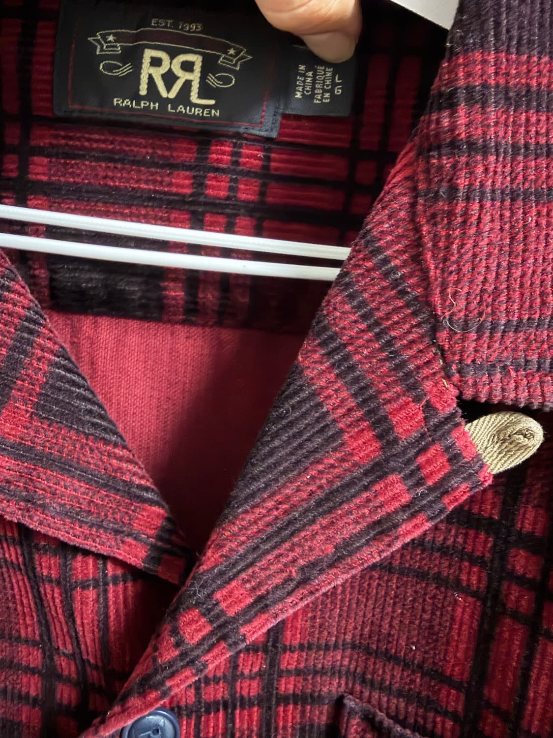 RRL 더블알엘 플래드 코듀로이 캠프셔츠 상품이미지3