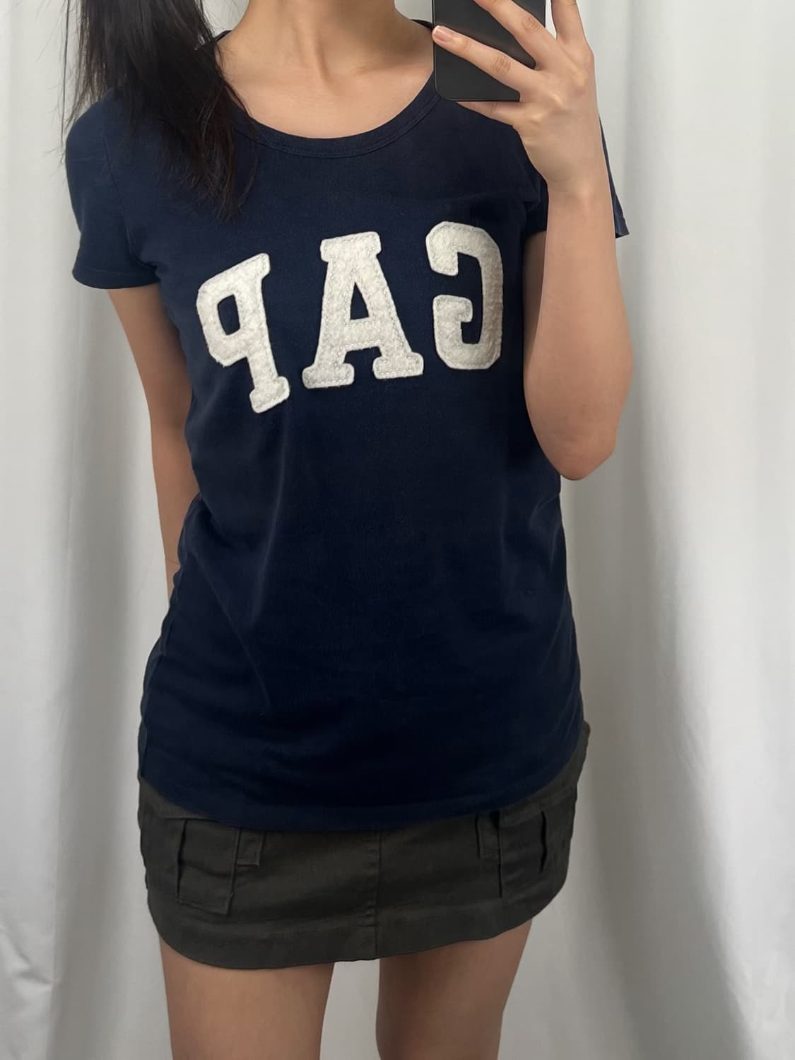 갭 네이비 빅로고 반팔 상품이미지2