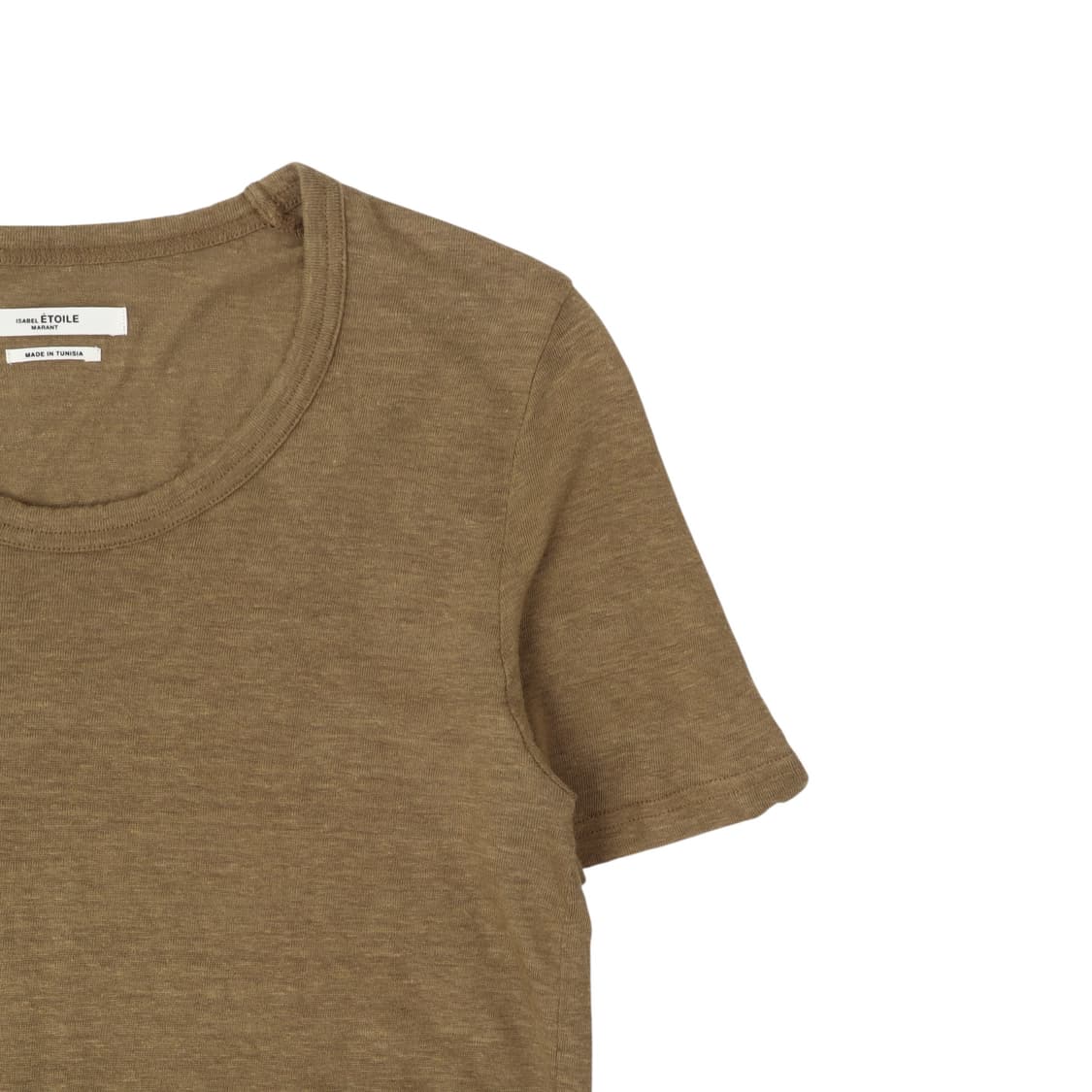 이자벨마랑 카키브라운 린넨 티셔츠 상품이미지3