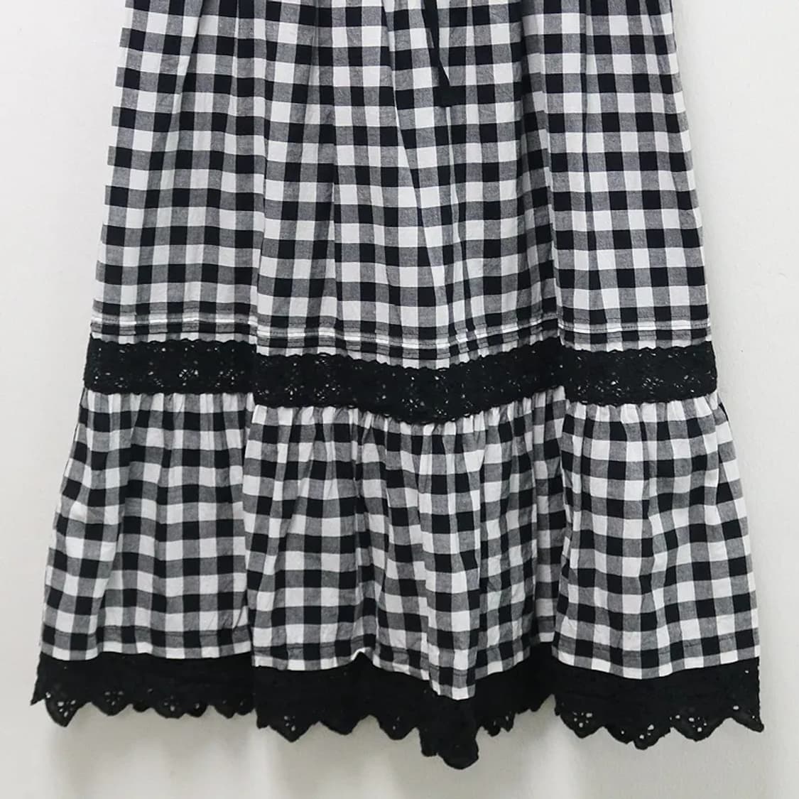 사만사모스2 깅엄체크 캉캉 롱스커트 60740 상품이미지4