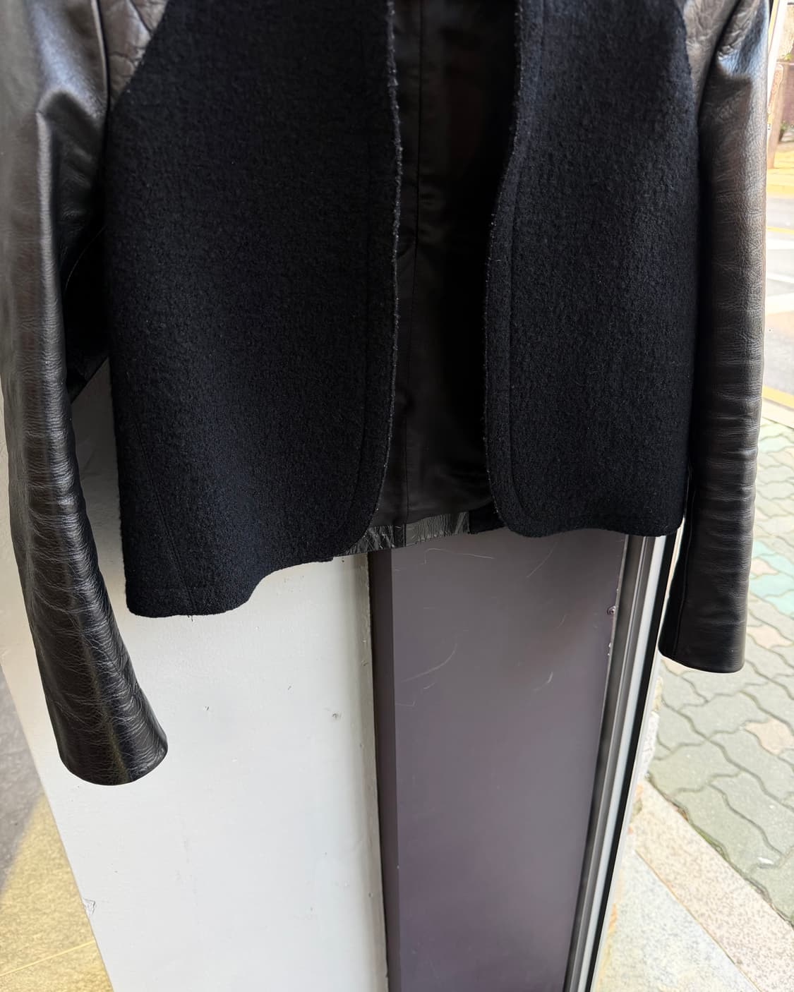 40/ 닐바렛 11AW 레더 하이브리드 자켓 상품이미지4