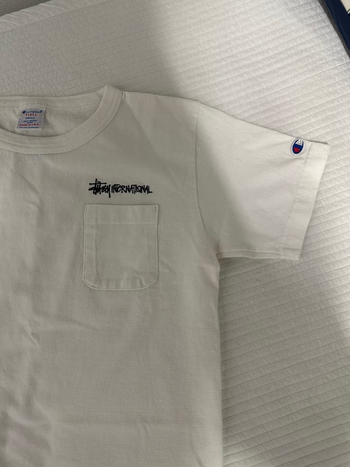 stussy x champion 콜라보 반팔 상품이미지4