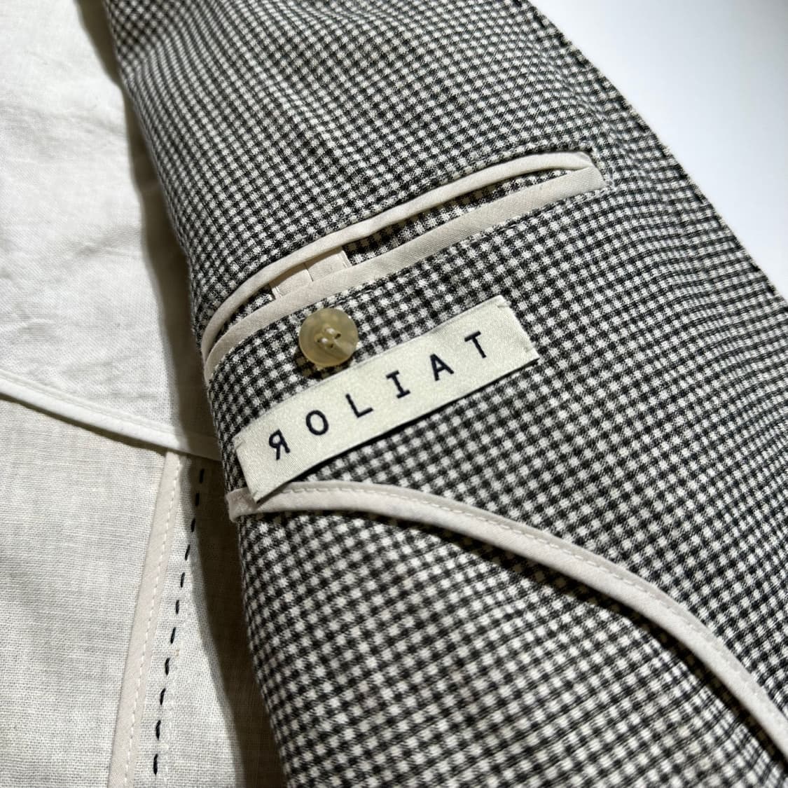 (새상품) Roliet 카라리스 린넨 코튼 체크 자켓 상품이미지9