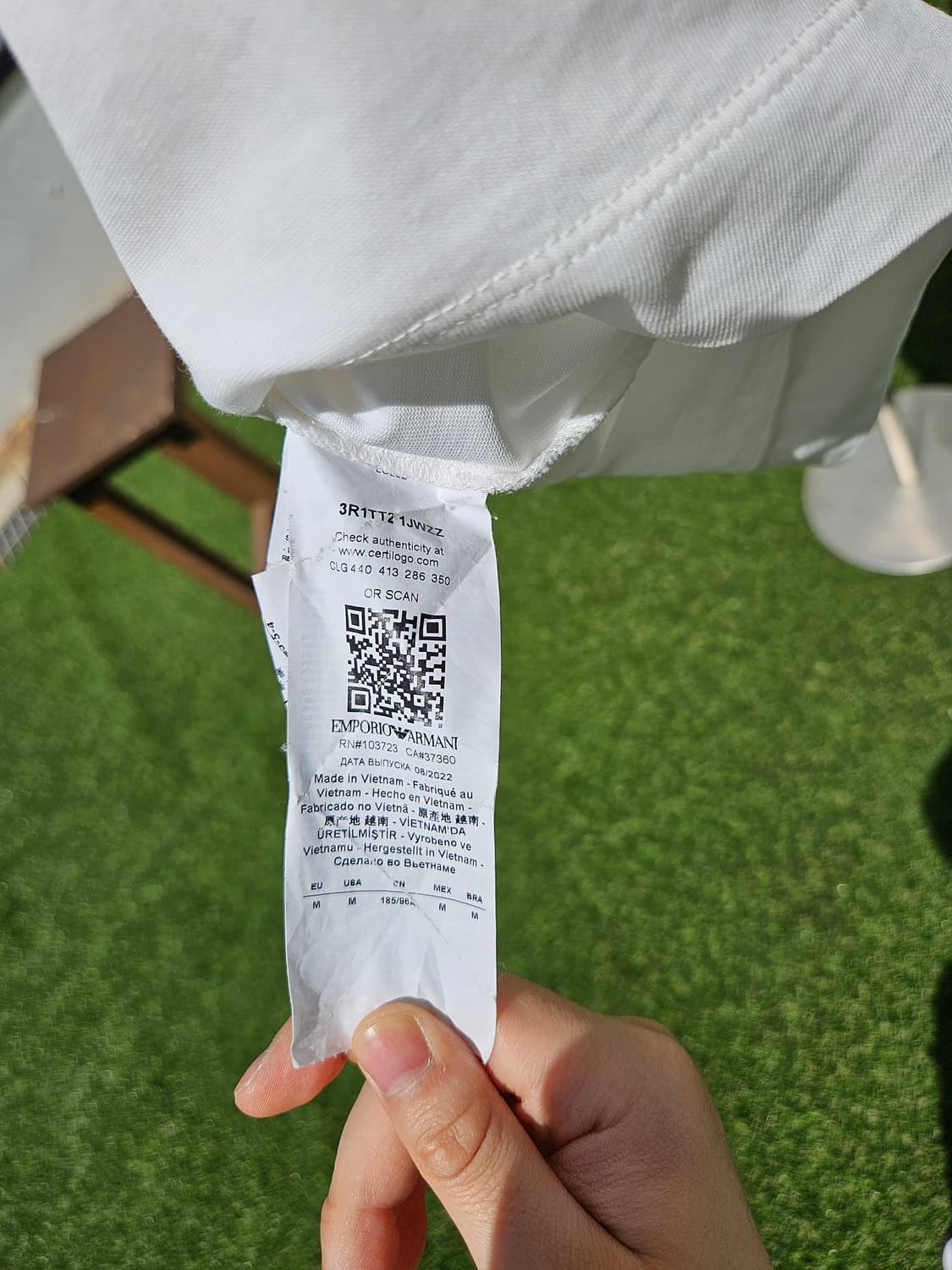 엠포리오 아르마니 자수 로고 티셔츠 상품이미지6