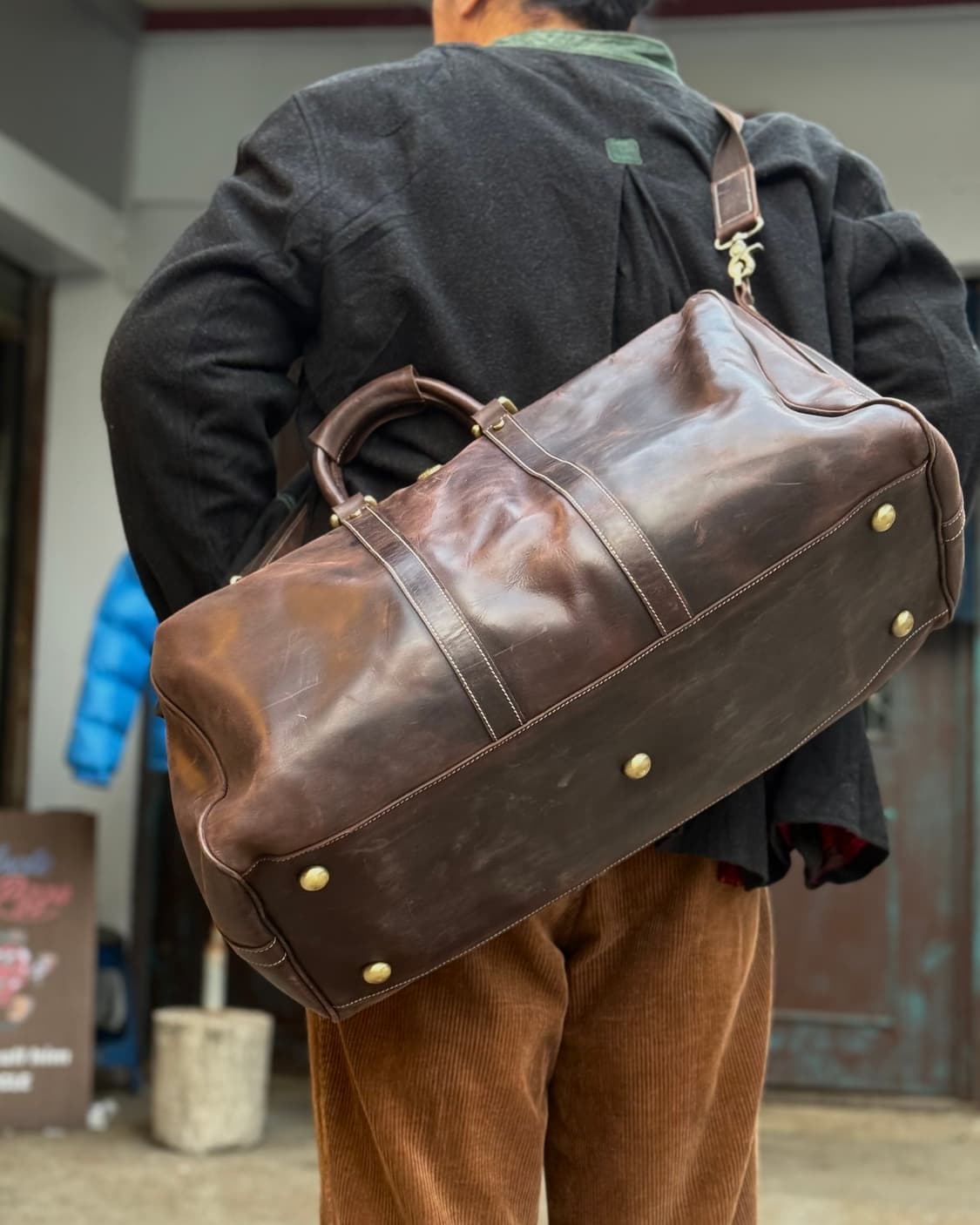 비스포크 콘초 카우하이드 보스턴백 상품이미지10