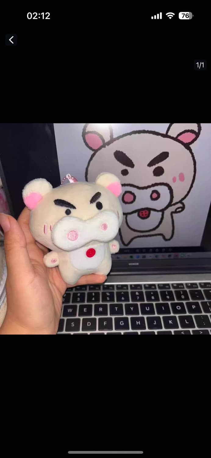 부리부리몬 코리락쿠마 짱구 인형 키링 가방인형 상품이미지1