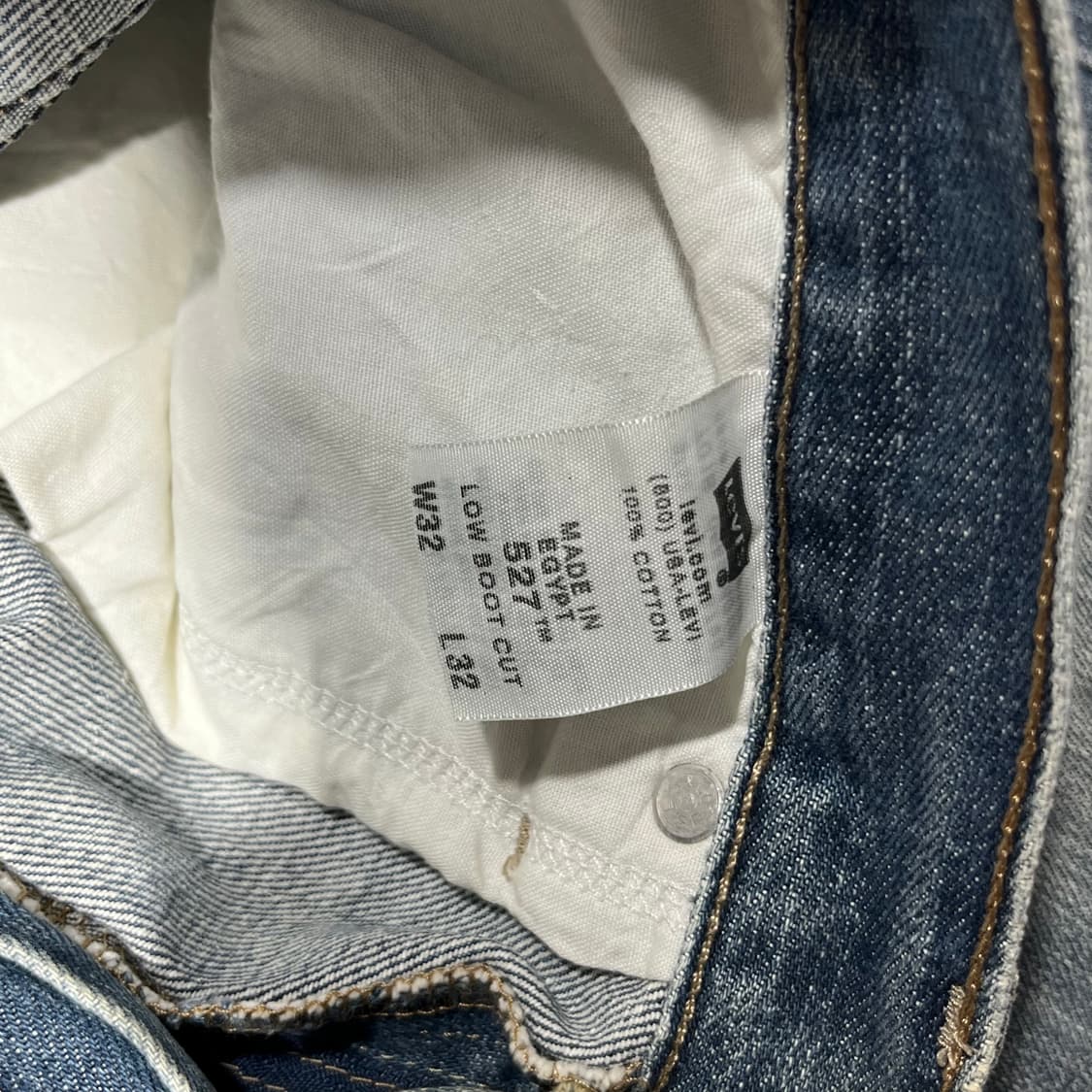 00's 리바이스 527 워싱 데님 팬츠 상품이미지5