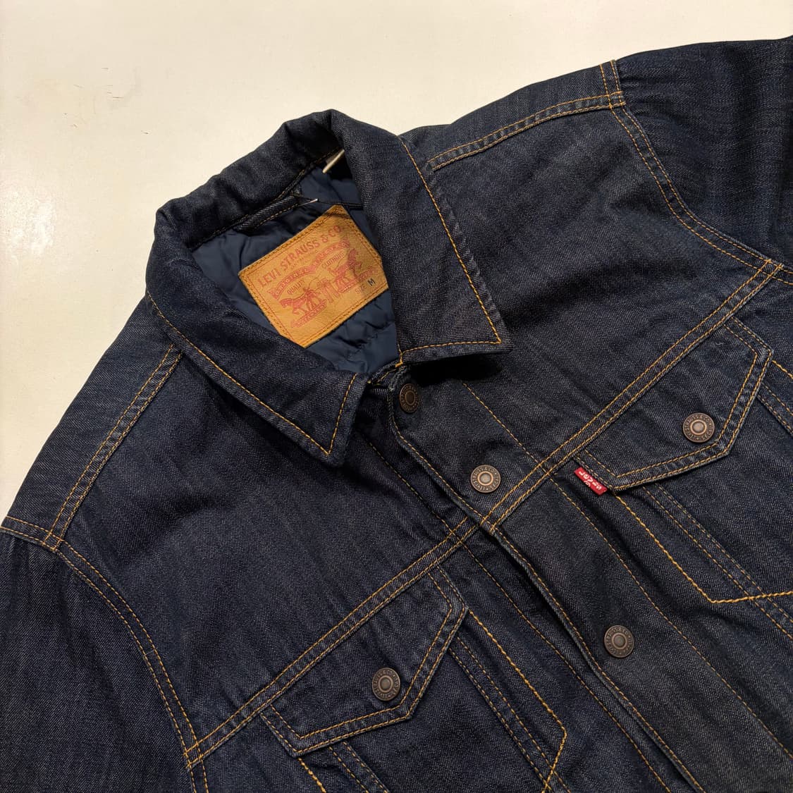 [M] 리바이스 다운 패딩 안감 데님 트러커 자켓 B285 상품이미지3