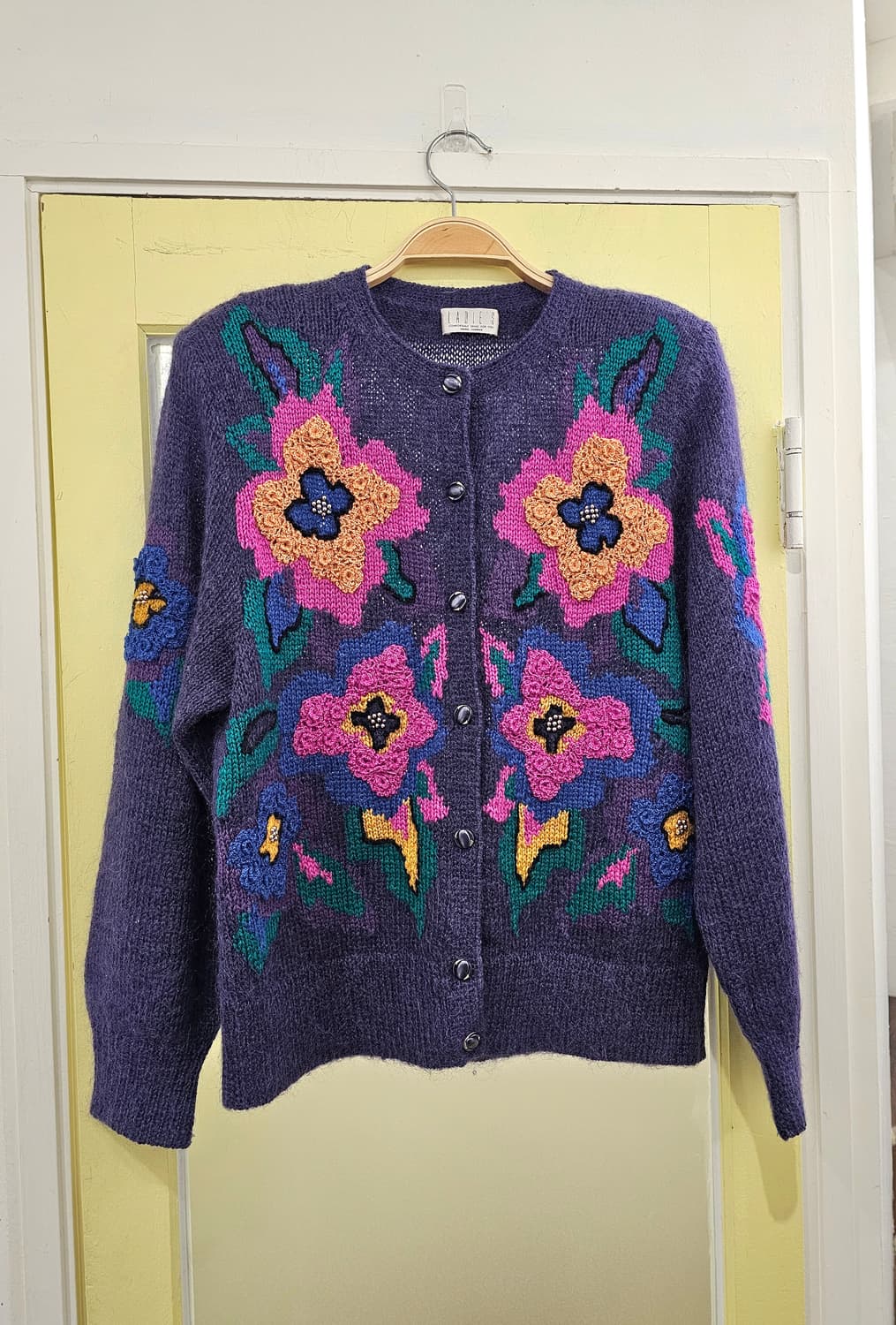 Hand made 모헤어st 크로쉐 플라워 가디건 상품이미지1