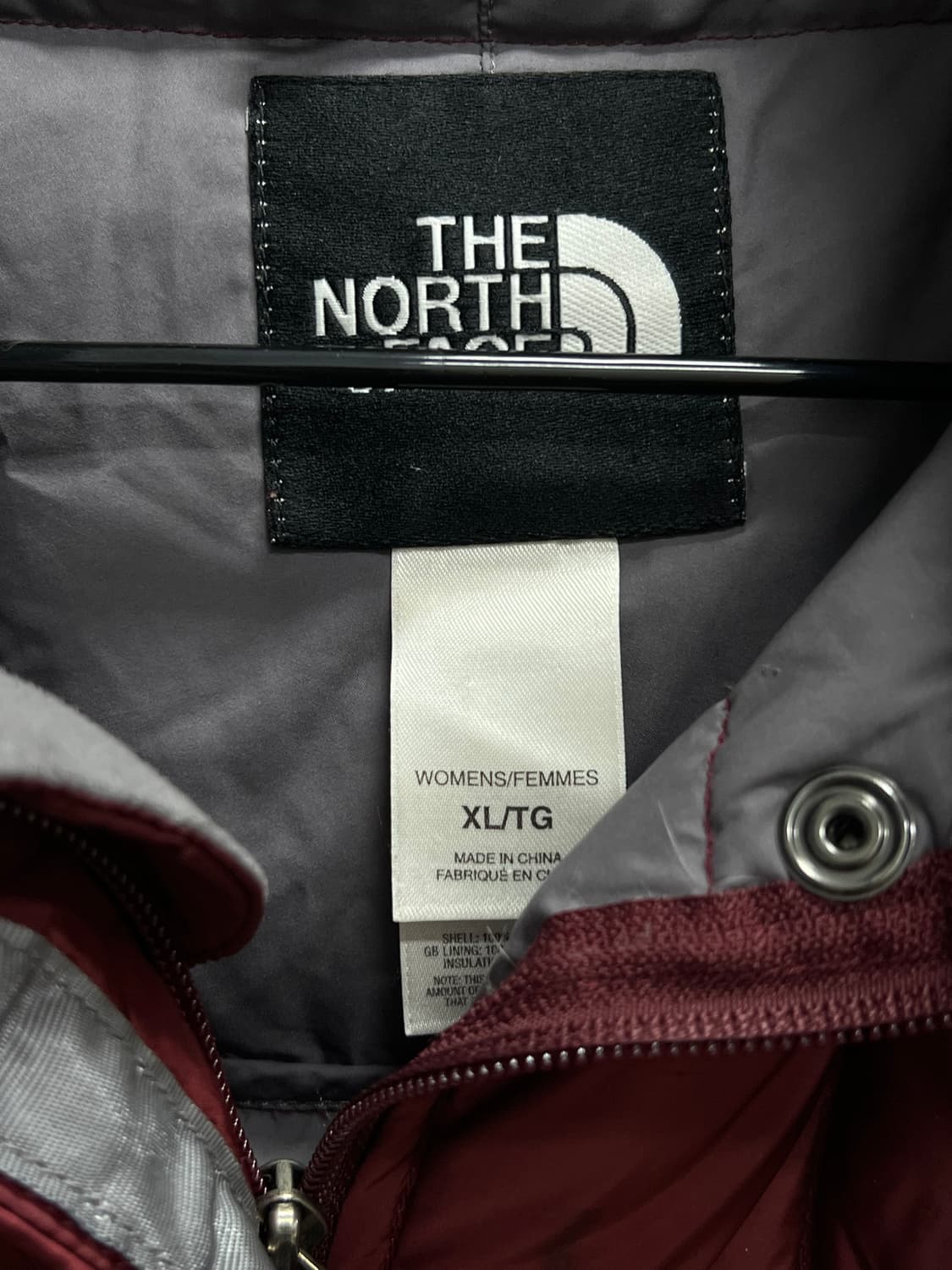 노스페이스 우먼스 구스다운 롱 패딩 자켓 버건디 상품이미지4