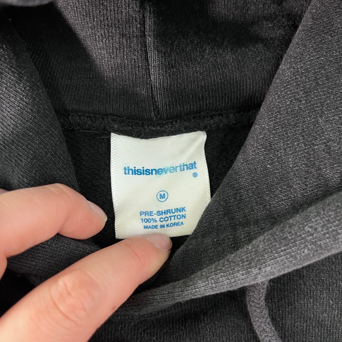 100 디스이즈네버댓 백로고 후드티 상품이미지4