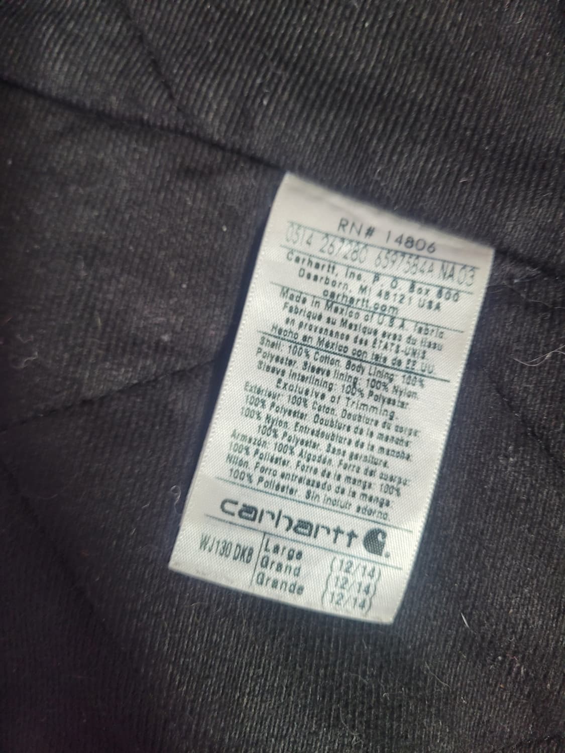 [빈티지] 칼하트 WJ130 DKB 액티브 자켓 (CHT 에이징) 상품이미지3