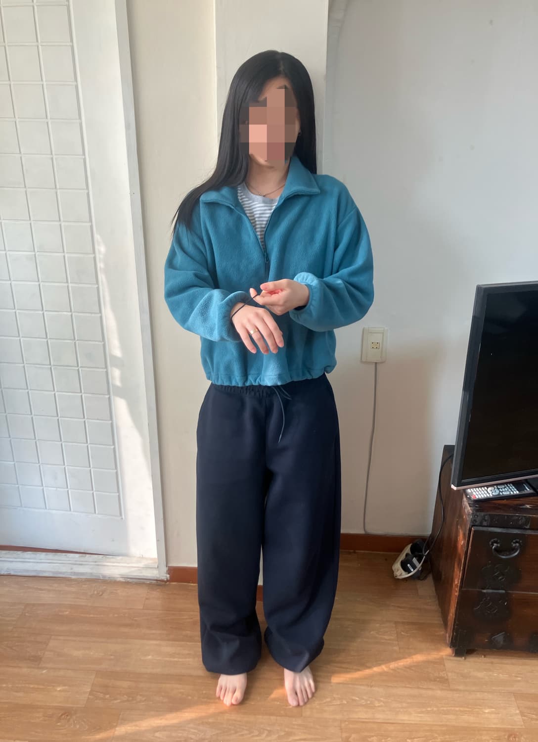 유니클로 반집업 후리스 M 상품이미지1