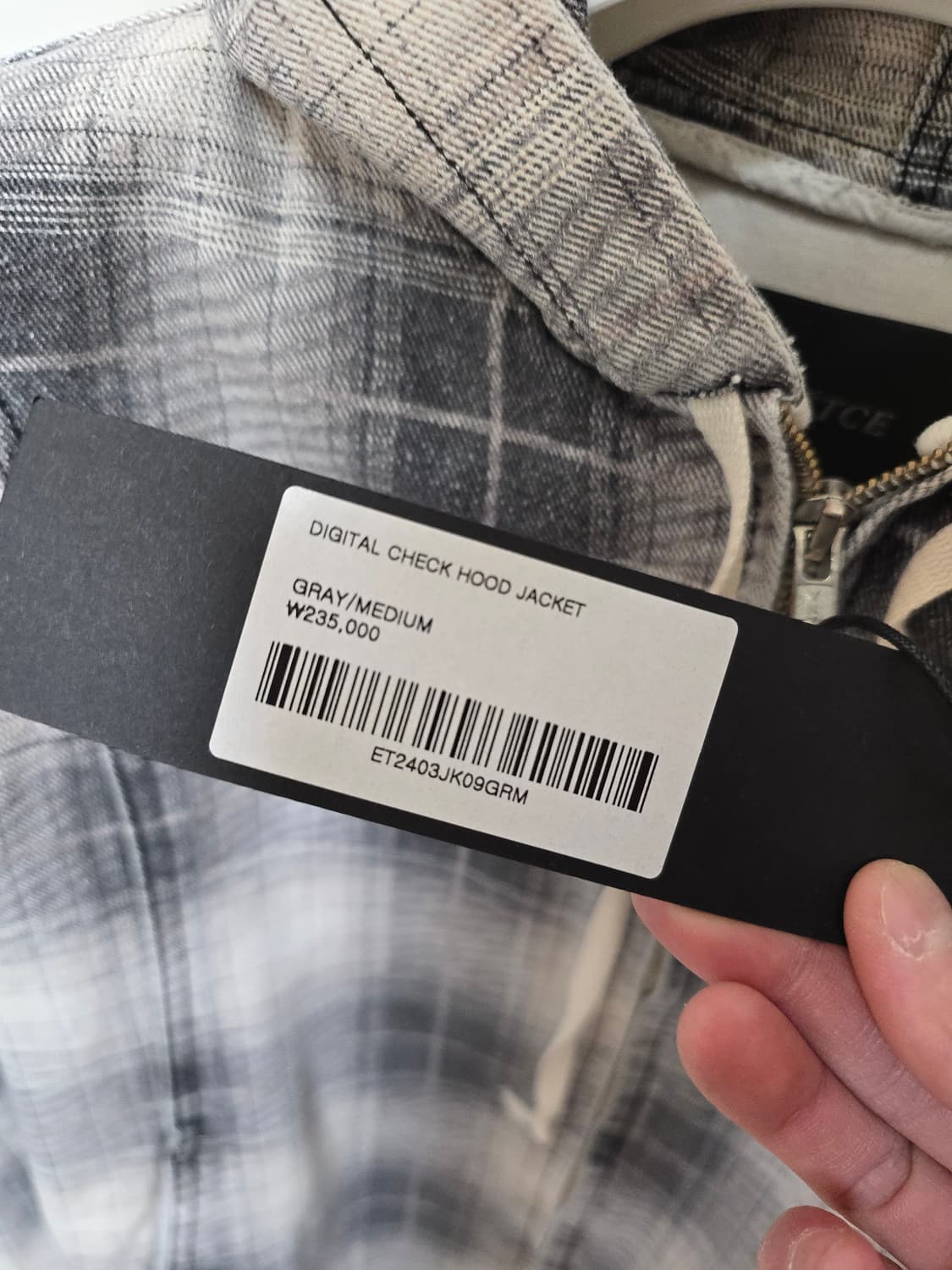 ETCE Digital check hood jacket M 상품이미지2