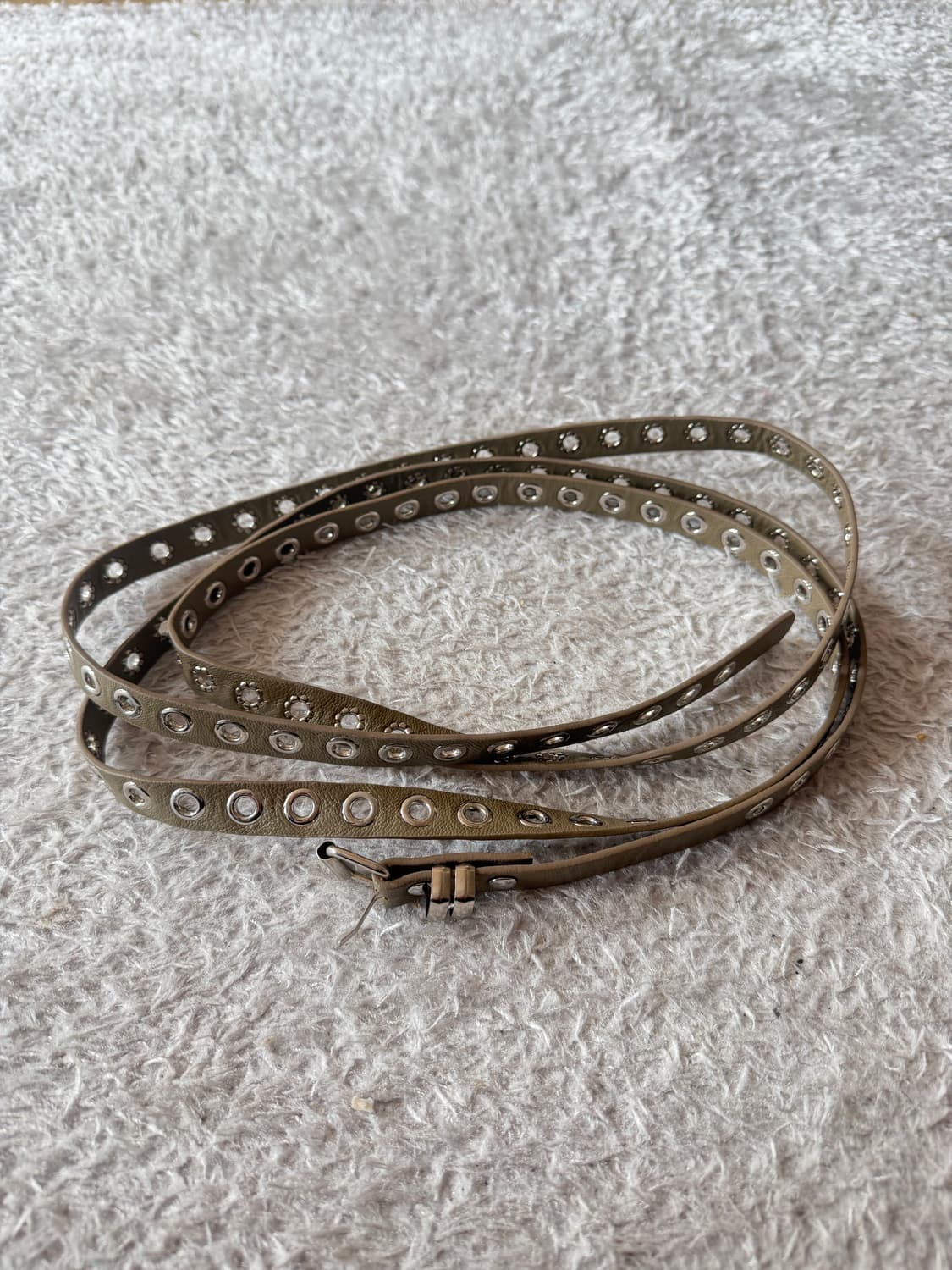 빈티지 카키 모리 롱벨트 상품이미지1