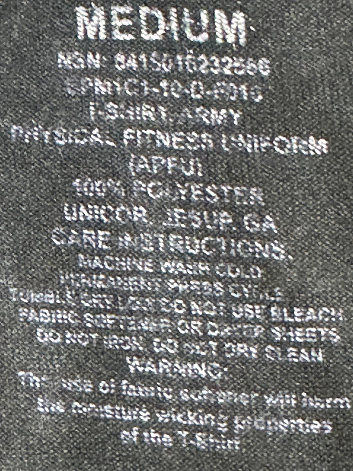 미육군 APFU 체육복 트레이닝복 반팔 티셔츠 (M) (2) 상품이미지6