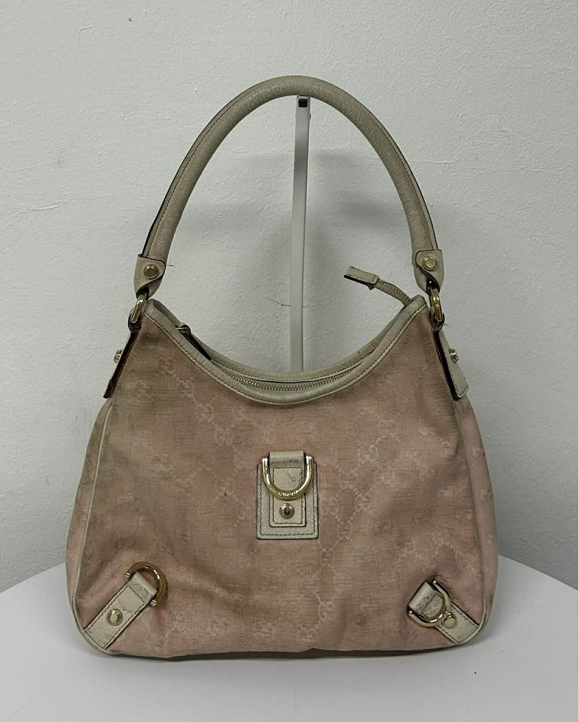 구찌 빈티지 GG 캔버스 핑크 호보백 숄더 토트백 상품이미지1