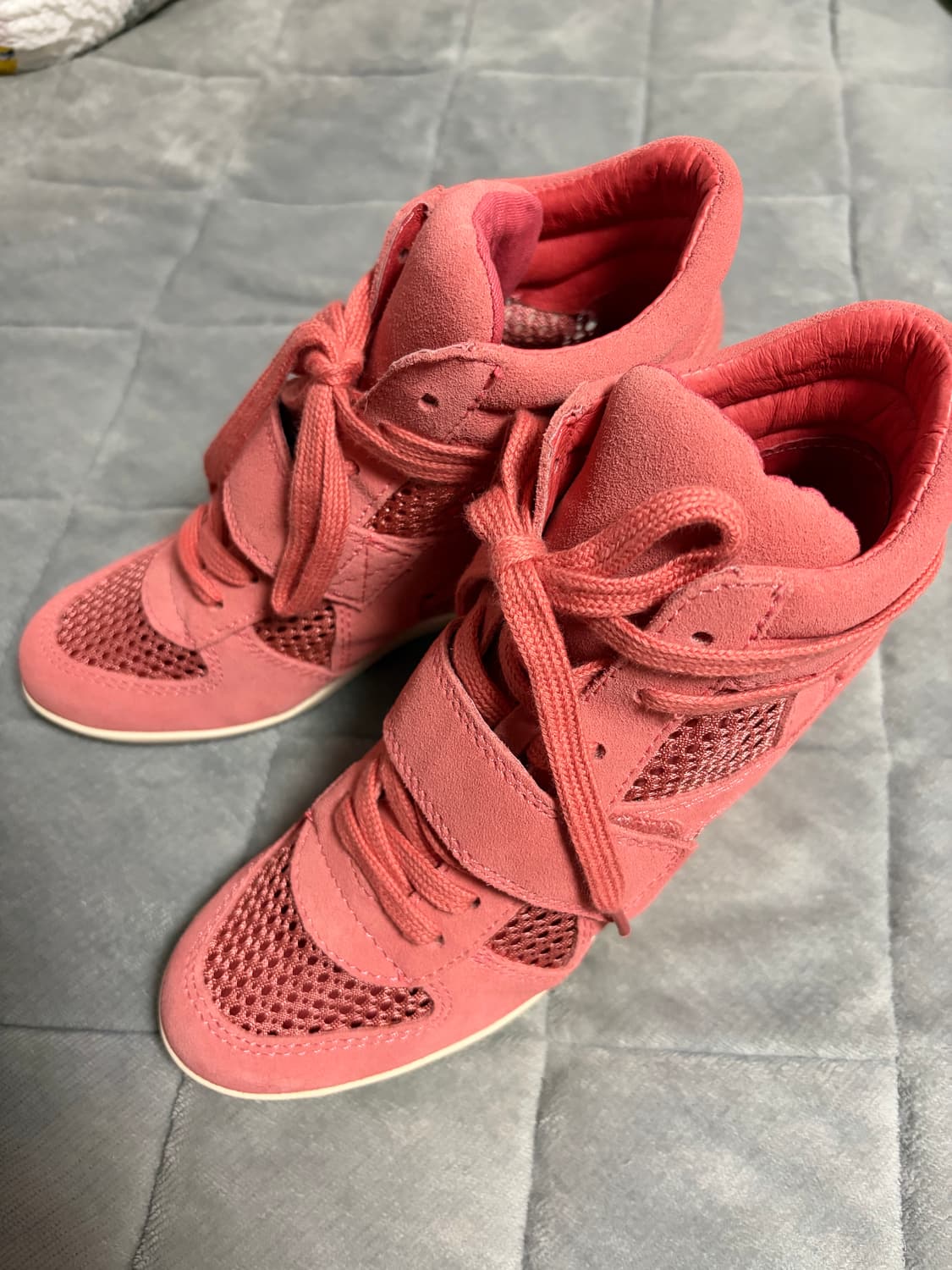 Ash 아쉬 딸기우유 하이탑 매쉬 웨지 스니커즈 상품이미지1