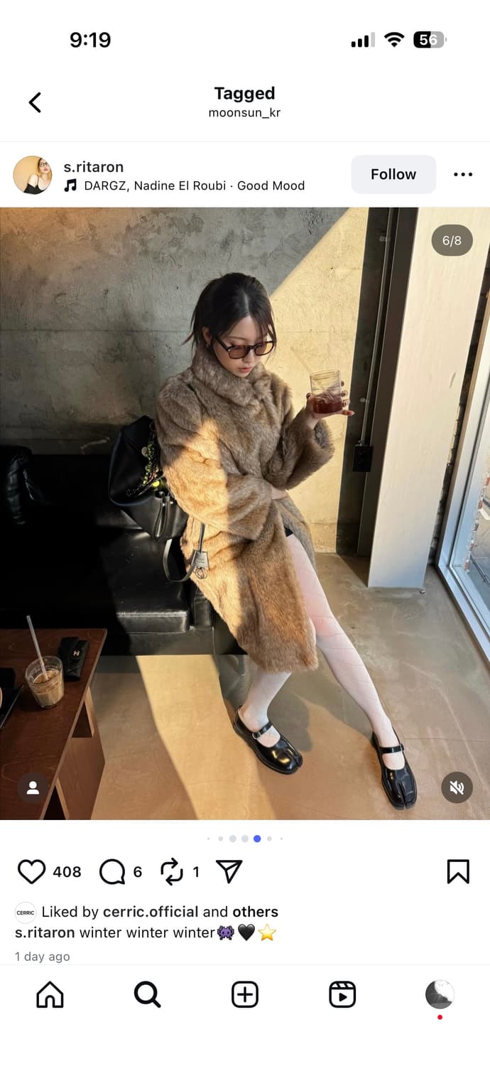 문선 민주님 MJ Carrie 퍼 코트 상품이미지3