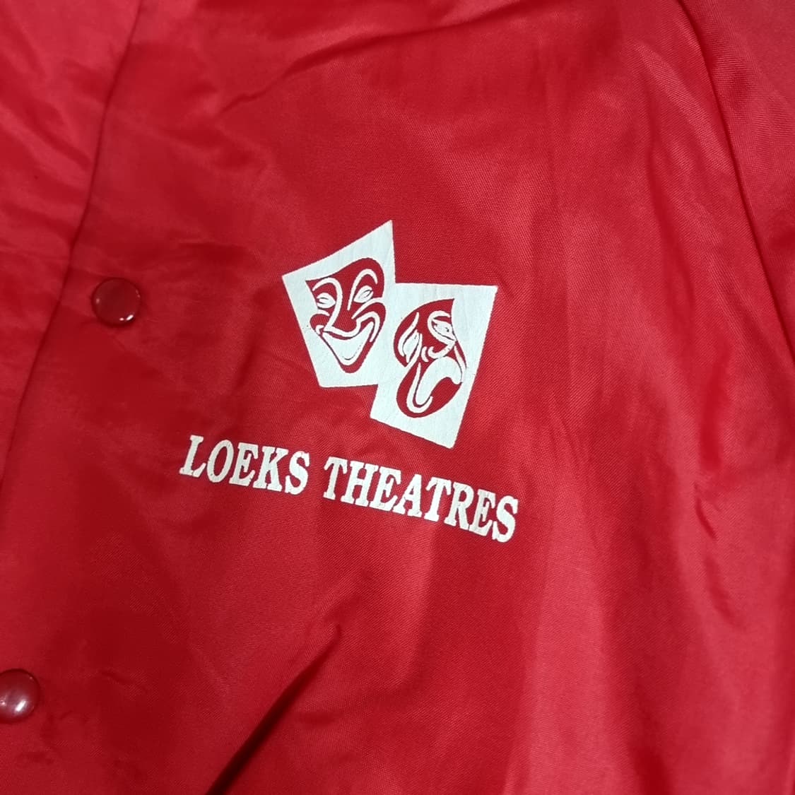 90susa생산 Loeks Theatres 빨간색 야구 점퍼(90) 상품이미지2