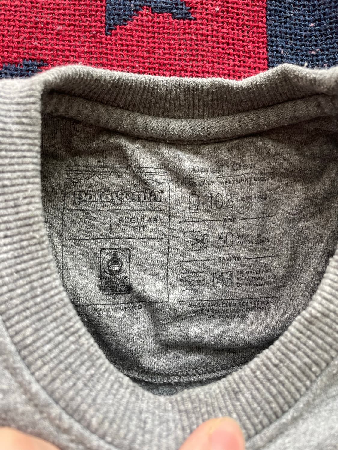 파타고니아 회색 맨투맨 S사이즈 상품이미지2