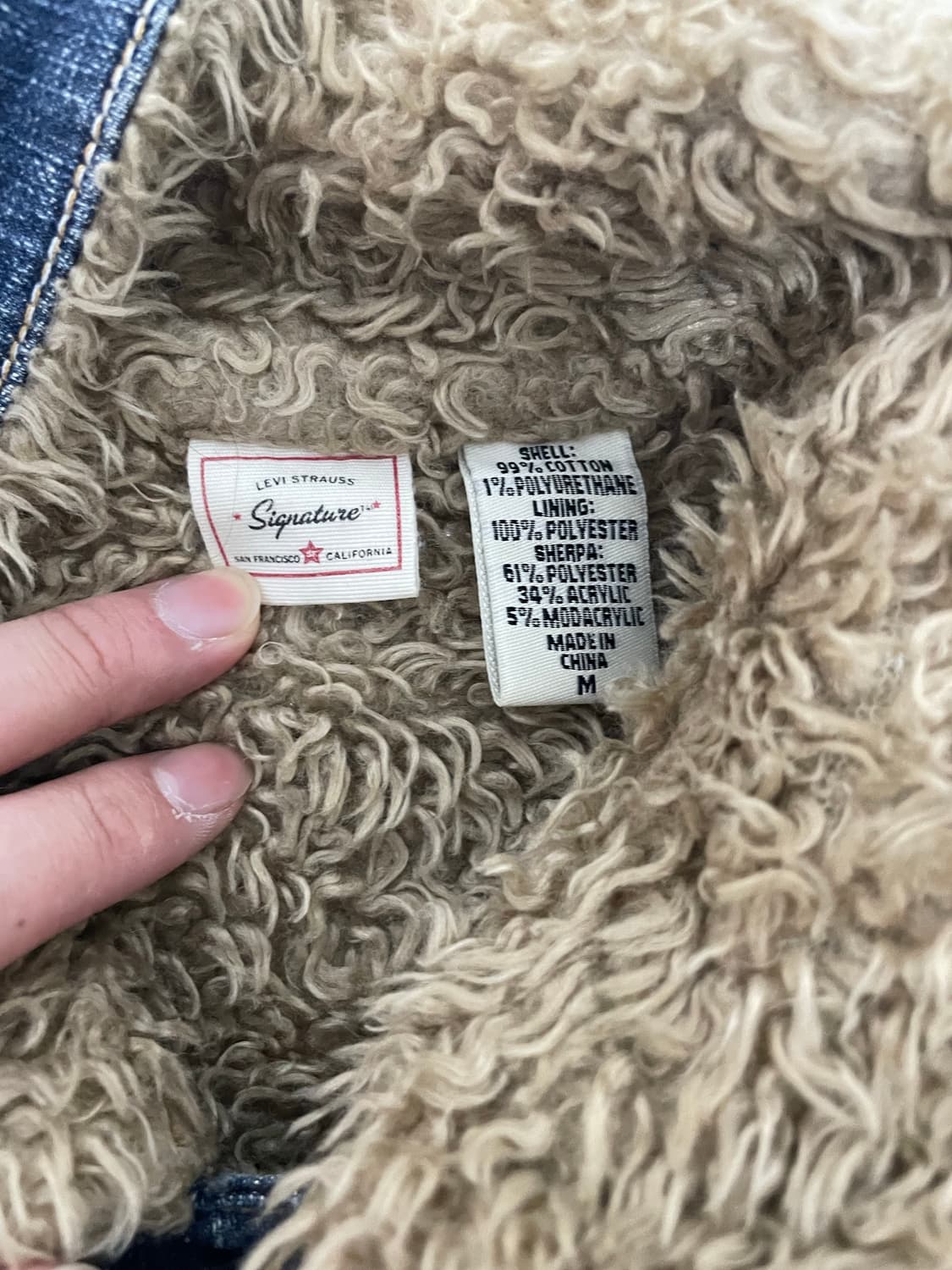리바이스 시그니처 라인 데님자켓 쉐르파 상품이미지3