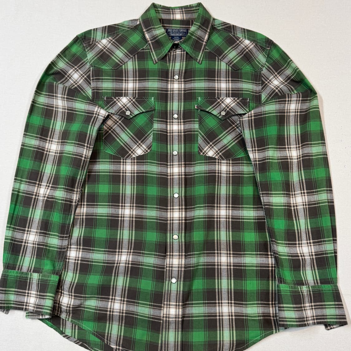 S) 폴로 랄프로렌 진스 그린 체크 웨스턴 셔츠 상품이미지2
