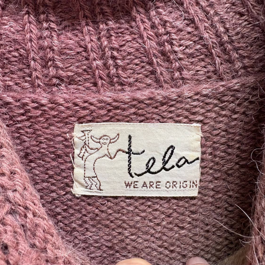 80's Tela  Alpaca 타이다이 핸드메이드 그런지 니트  상품이미지7