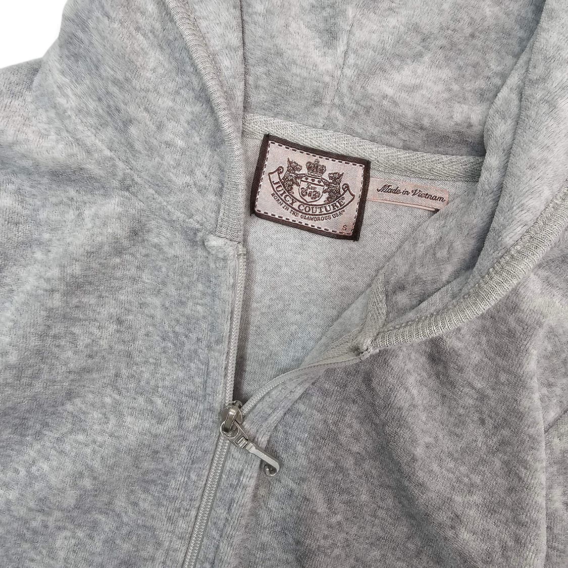 S Juicy Couture 벨벳 후드집업 라이트 그레이 상품이미지6