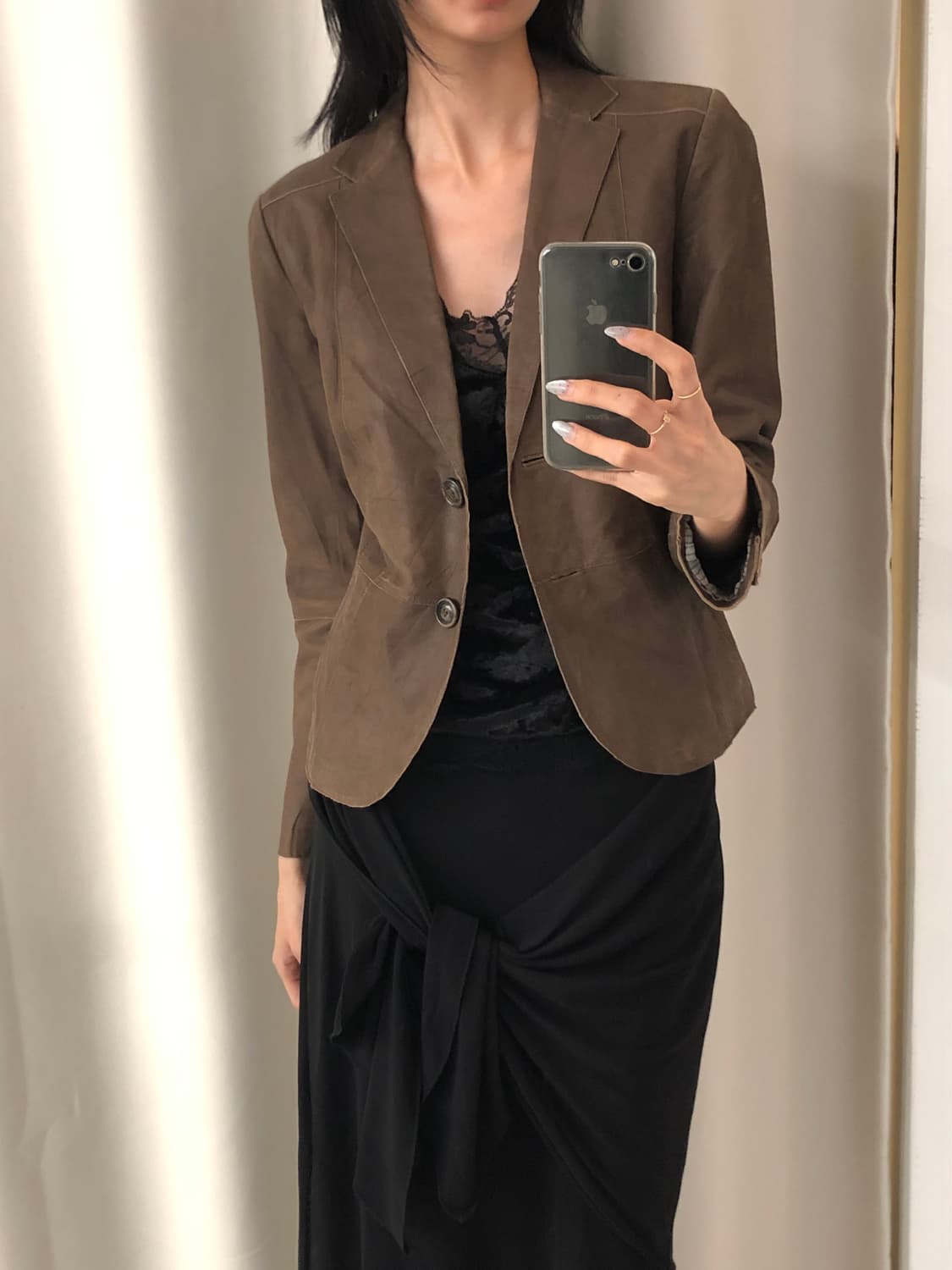 막스마라 브라운 스웨이드 블레이저자켓 상품이미지1