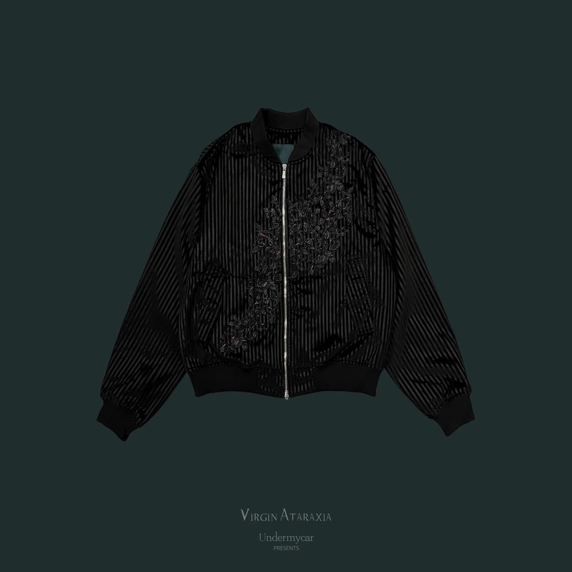 [1] 언더마이카 다크니스 플로랄 스트라이프 블루종 상품이미지1