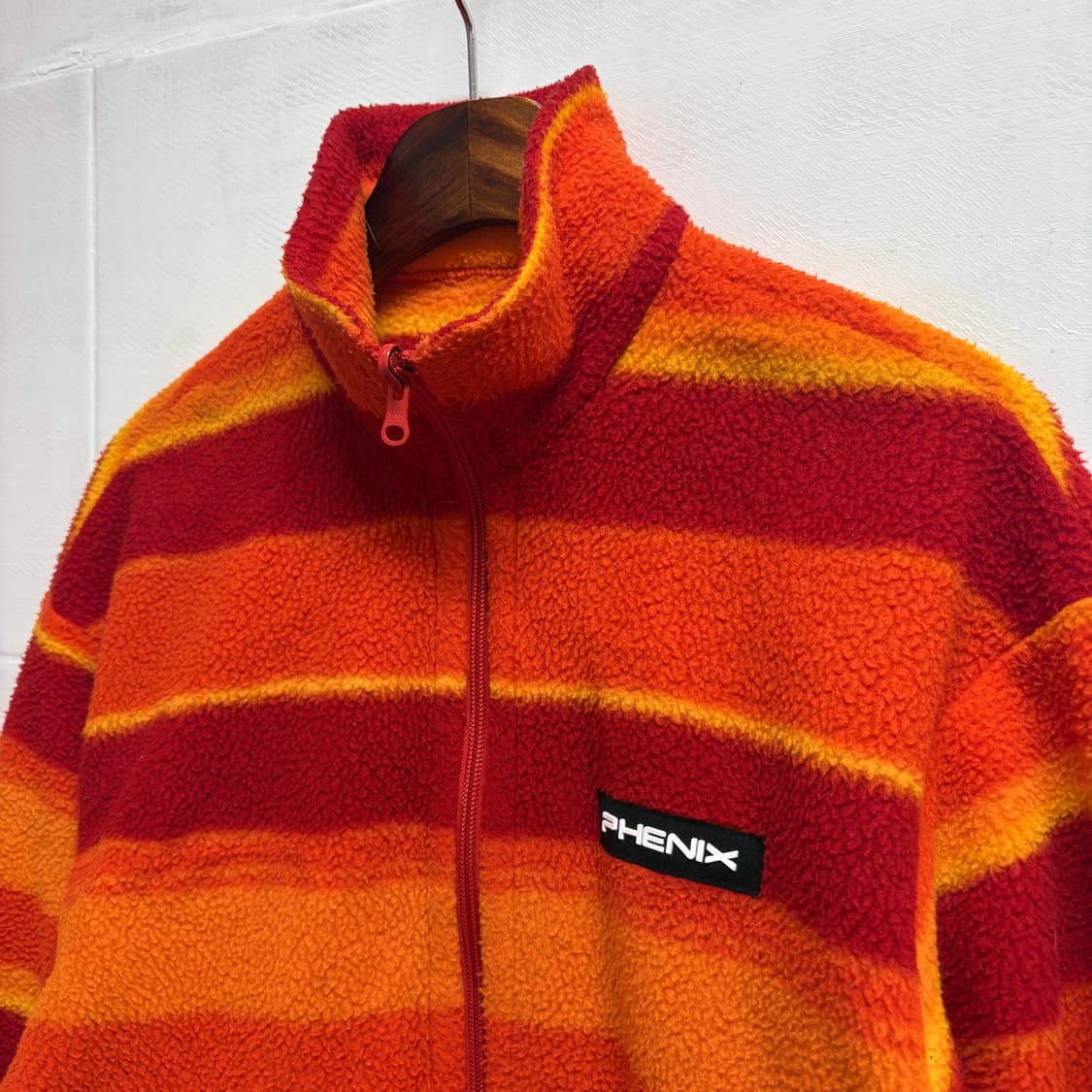 PHENIX 피닉스 오렌지 스트라이프 플리스 자켓 상품이미지2