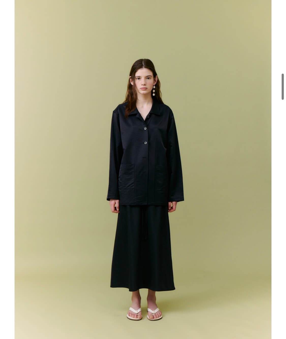 더릴 새틴 스커트 네이비(새상품) Satin skirt_Navy 상품이미지6