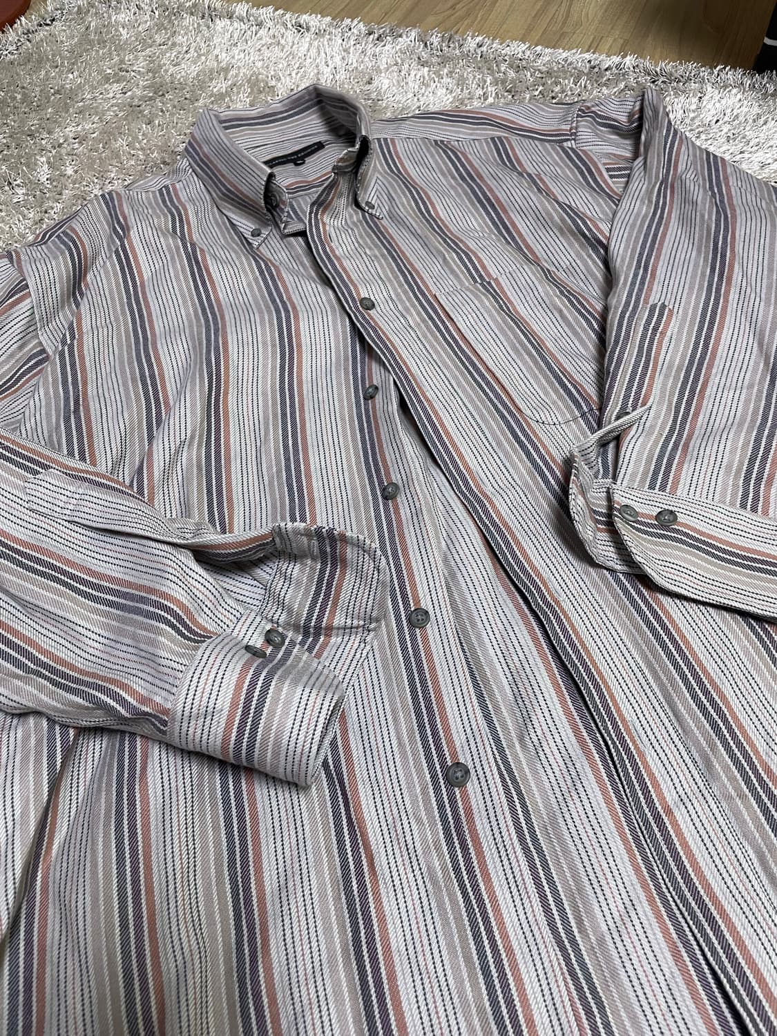 일제 울 스트라이프 셔츠 사이즈 110 상품이미지2