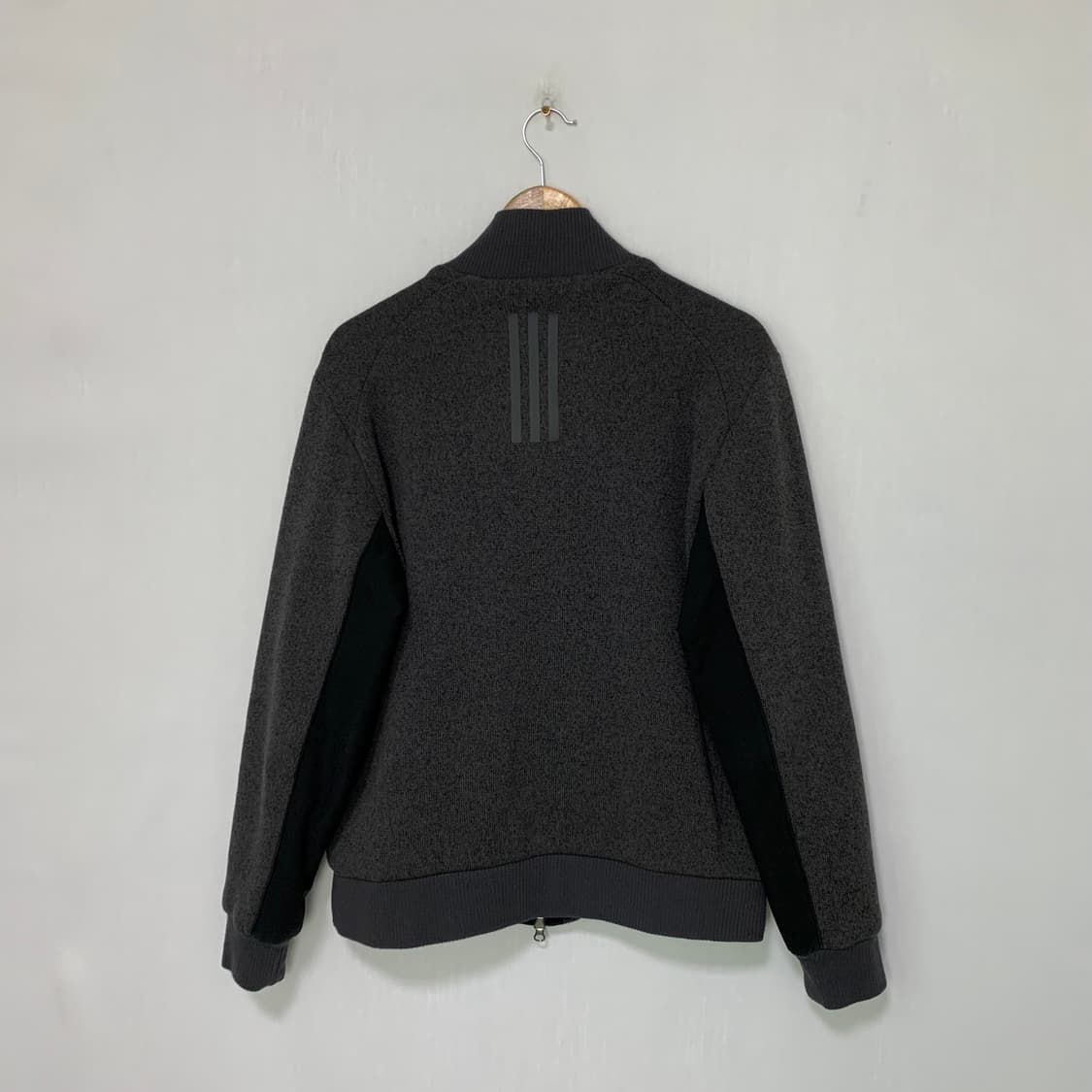 아디다스 빈티지 니트 집업 져지 바람막이 차콜 L 상품이미지7