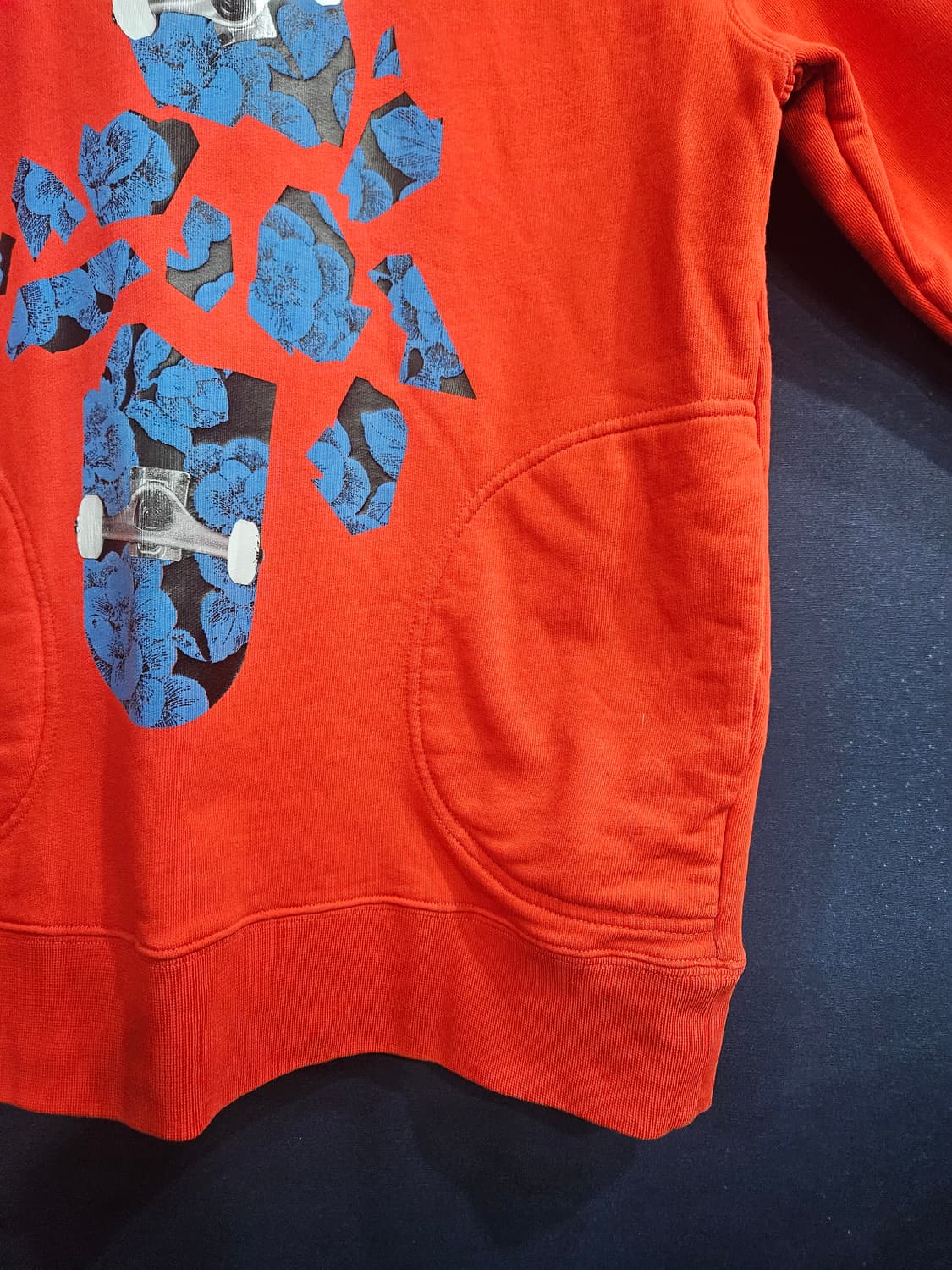 MSGM 프린팅 레드 남성 세미오버핏 95 포켓 맨투맨  상품이미지6