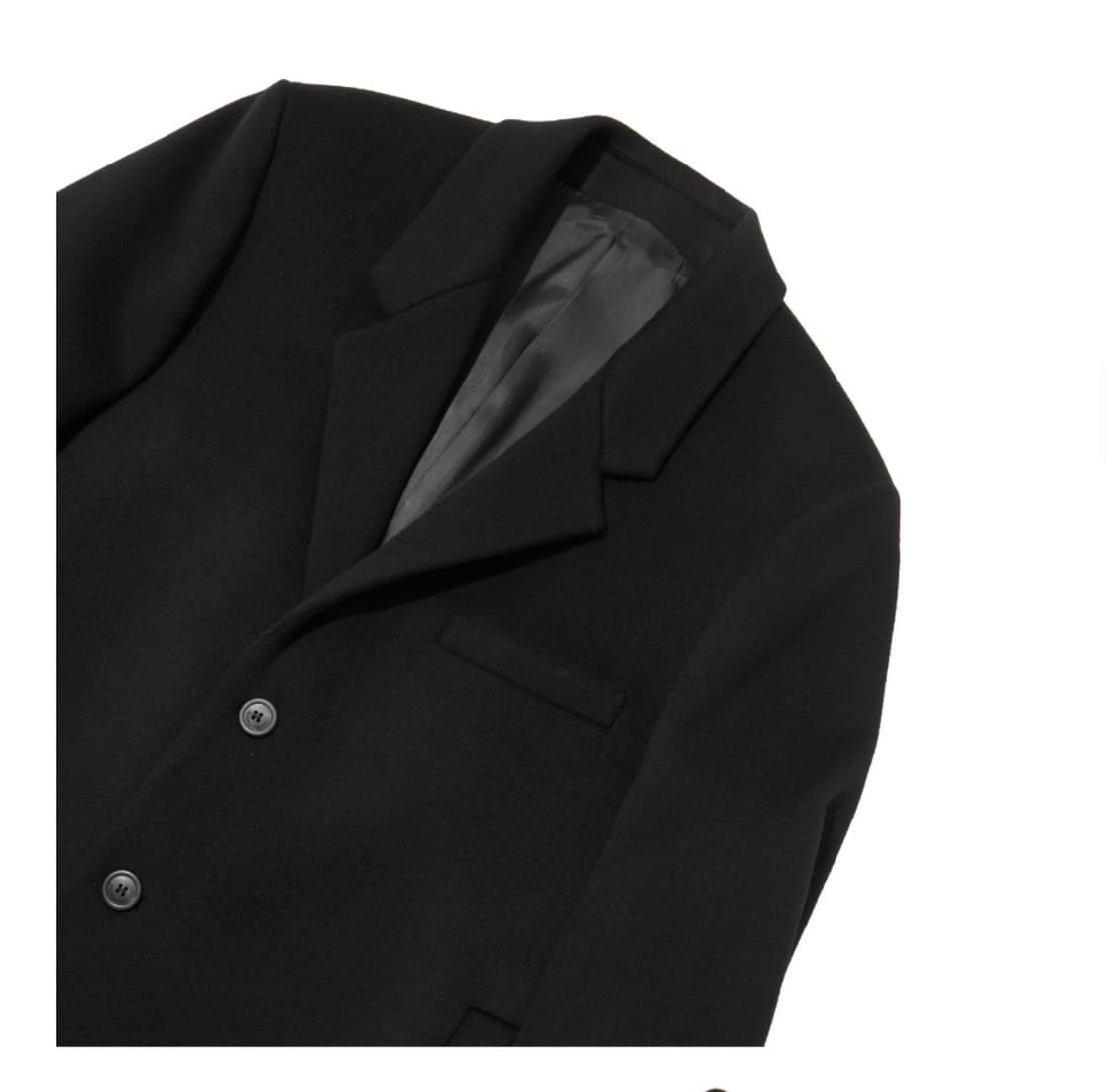 ESSENTIAL by EQL 블랙 테일러드 싱글 코트 L 상품이미지3