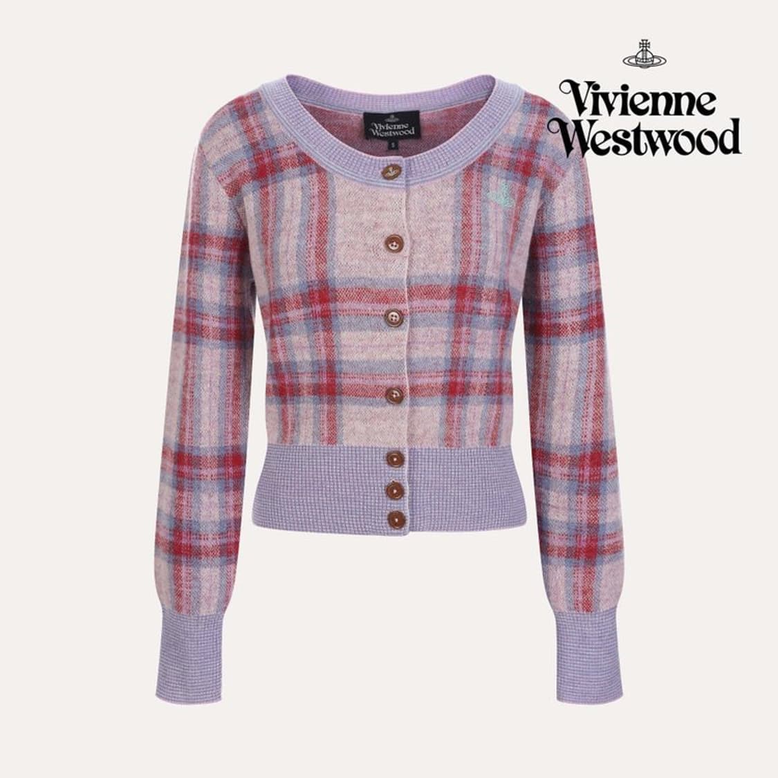 국내매장 비비안웨스트우드 멀티 컬러 플래드 가디건 상품이미지8