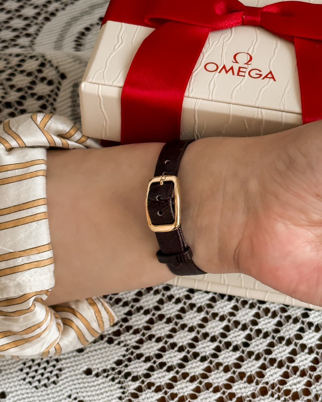 오메가 드빌 스퀘어 골드 시계 상품이미지6