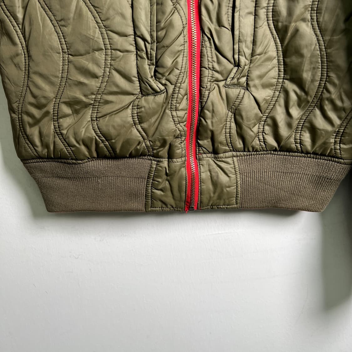 Diesel 디젤 리버시블 카키 퀄팅 봄버 자켓 M 상품이미지5