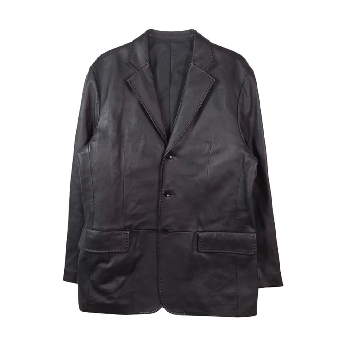 마인드브릿지 천연 양가죽 3버튼 블레이저 자켓 L 상품이미지1