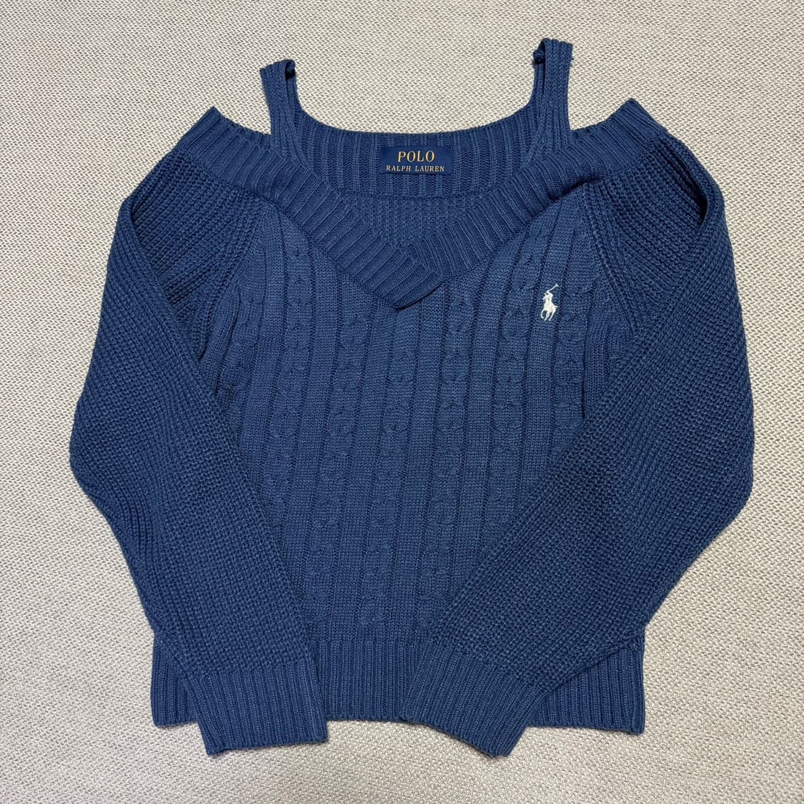 폴로 랄프로렌 커스텀 오프숄더 니트 상품이미지1