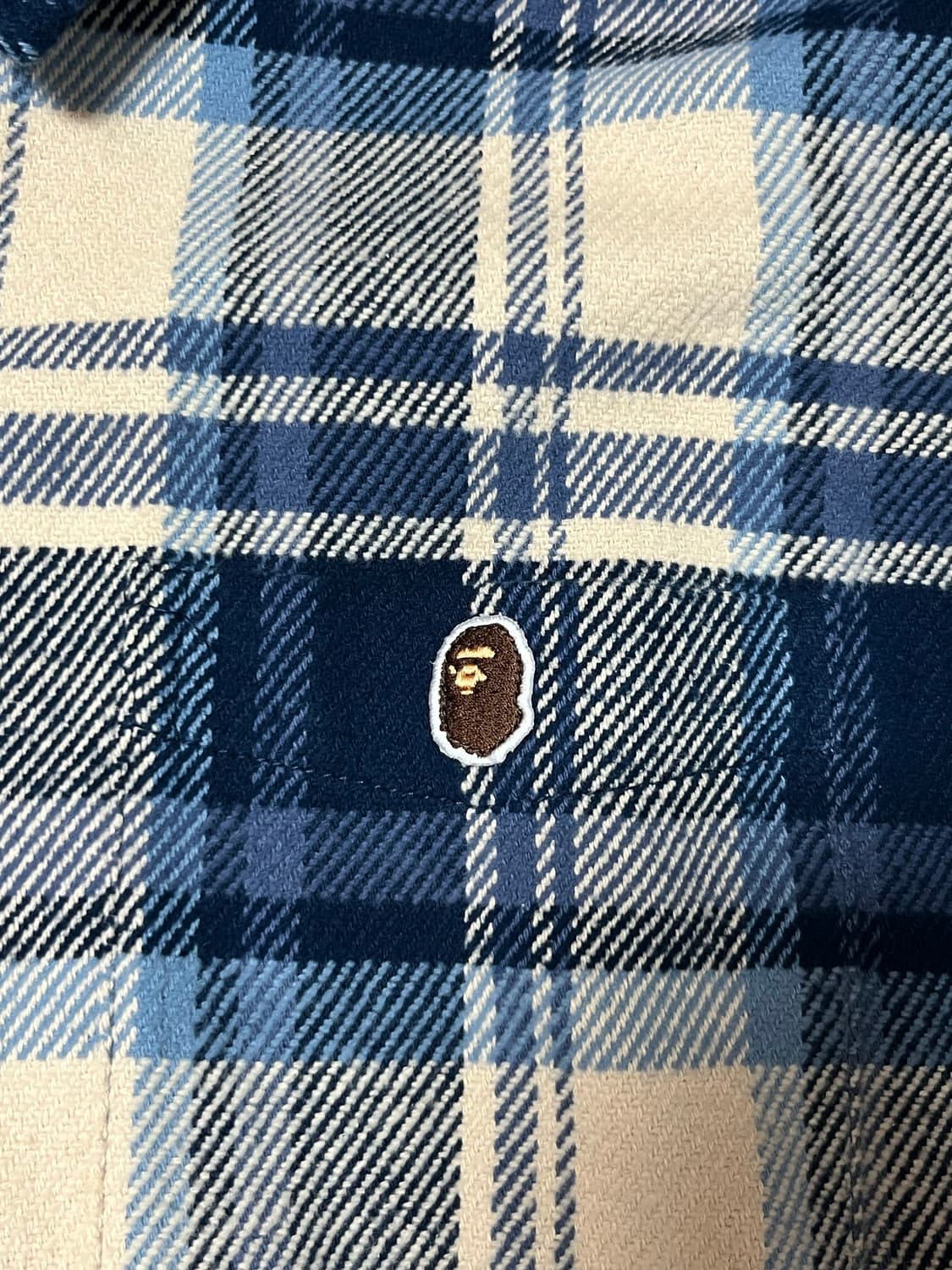 베이프 울 플란넬 체크셔츠 상품이미지4