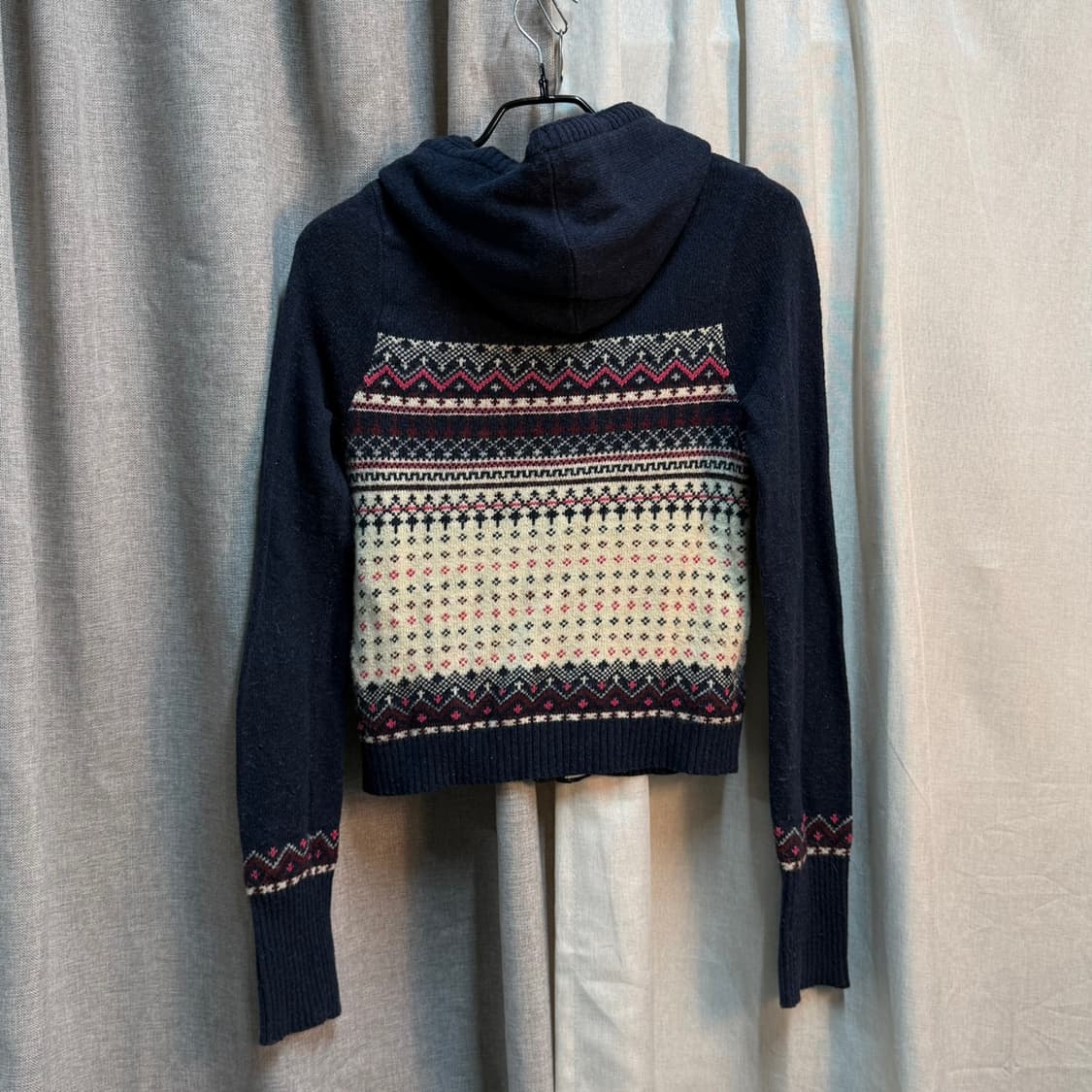 [S] 홀리스터 여성 숏 크롭 니트 후드집업 상품이미지5