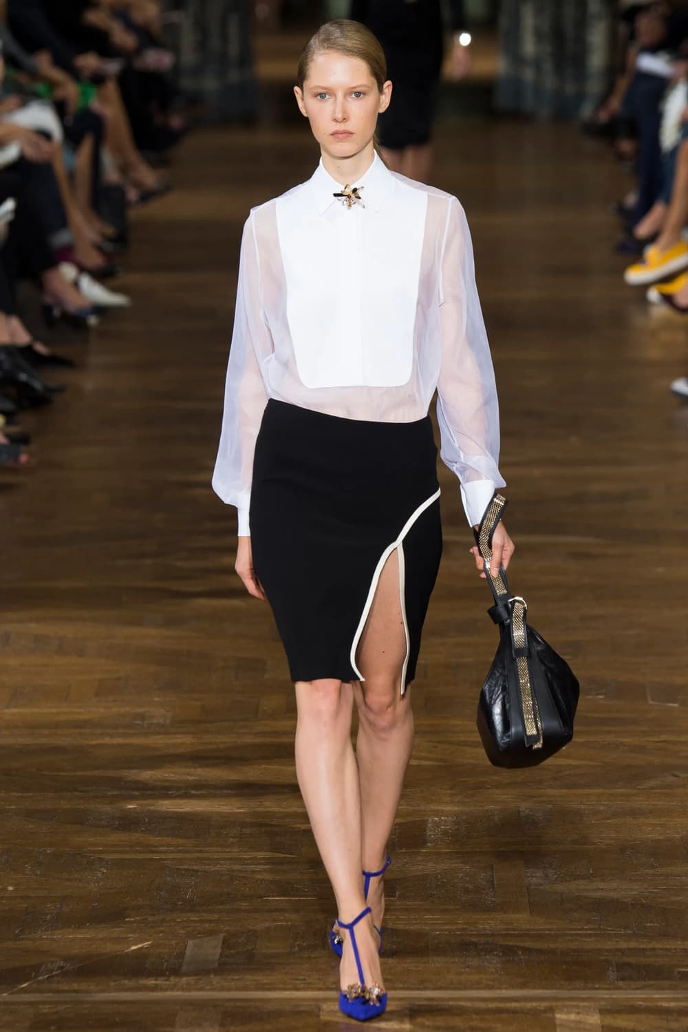 랑방 비대칭 슬릿 스커트 상품이미지2