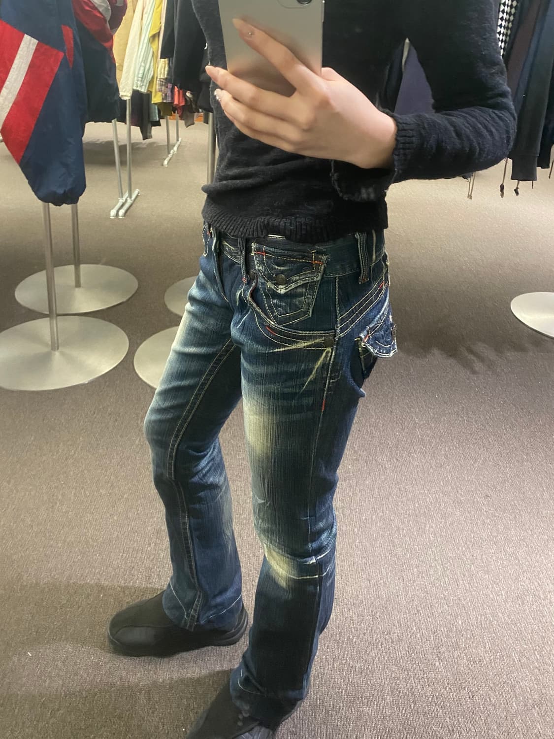 27)레드페퍼 빈티지 Y2K 자수 데님팬츠 상품이미지1